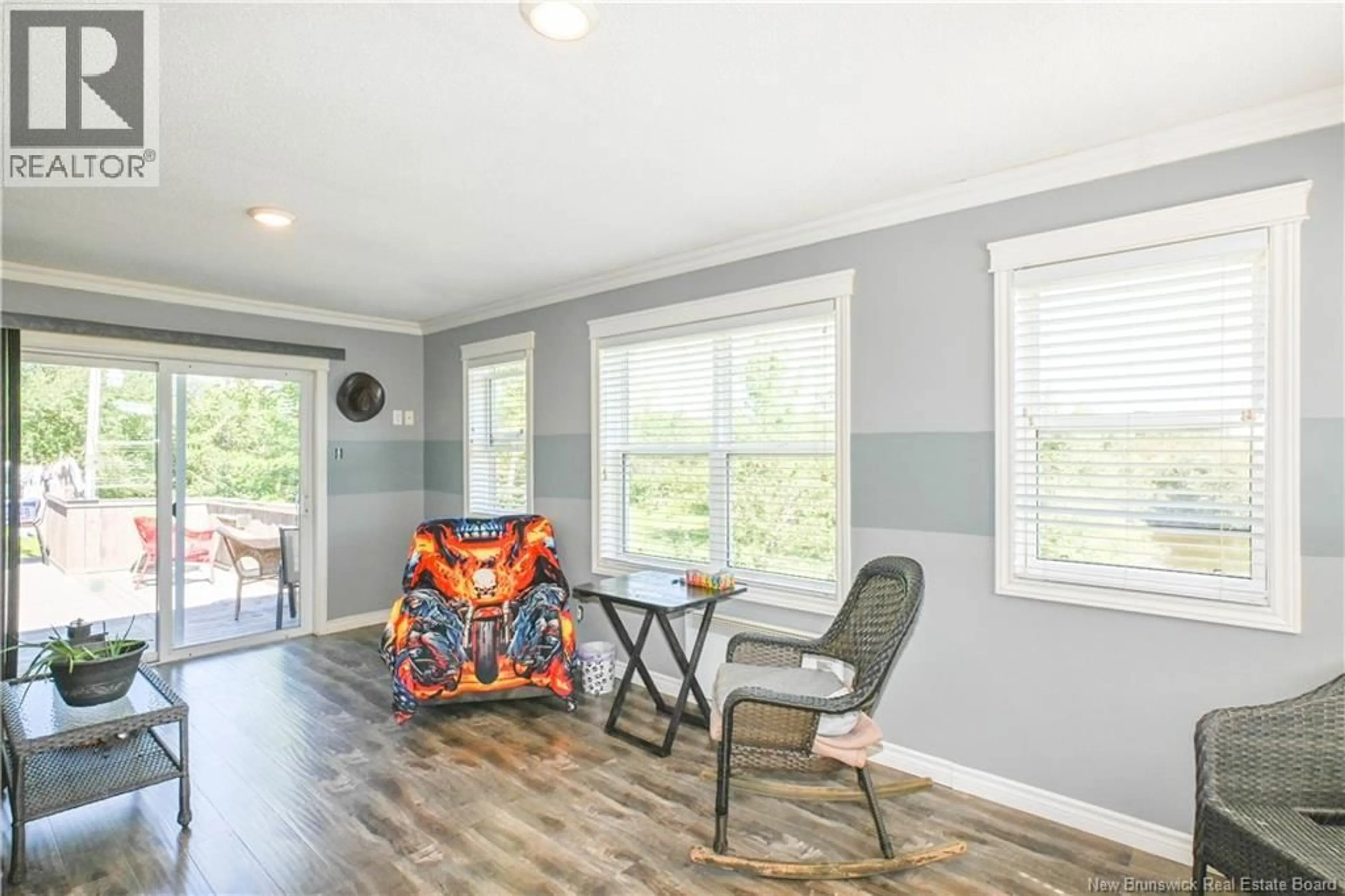 Living room with furniture, wood/laminate floor for 2803 350 ROUTE, Rang-Saint-Georges New Brunswick E8R1L1