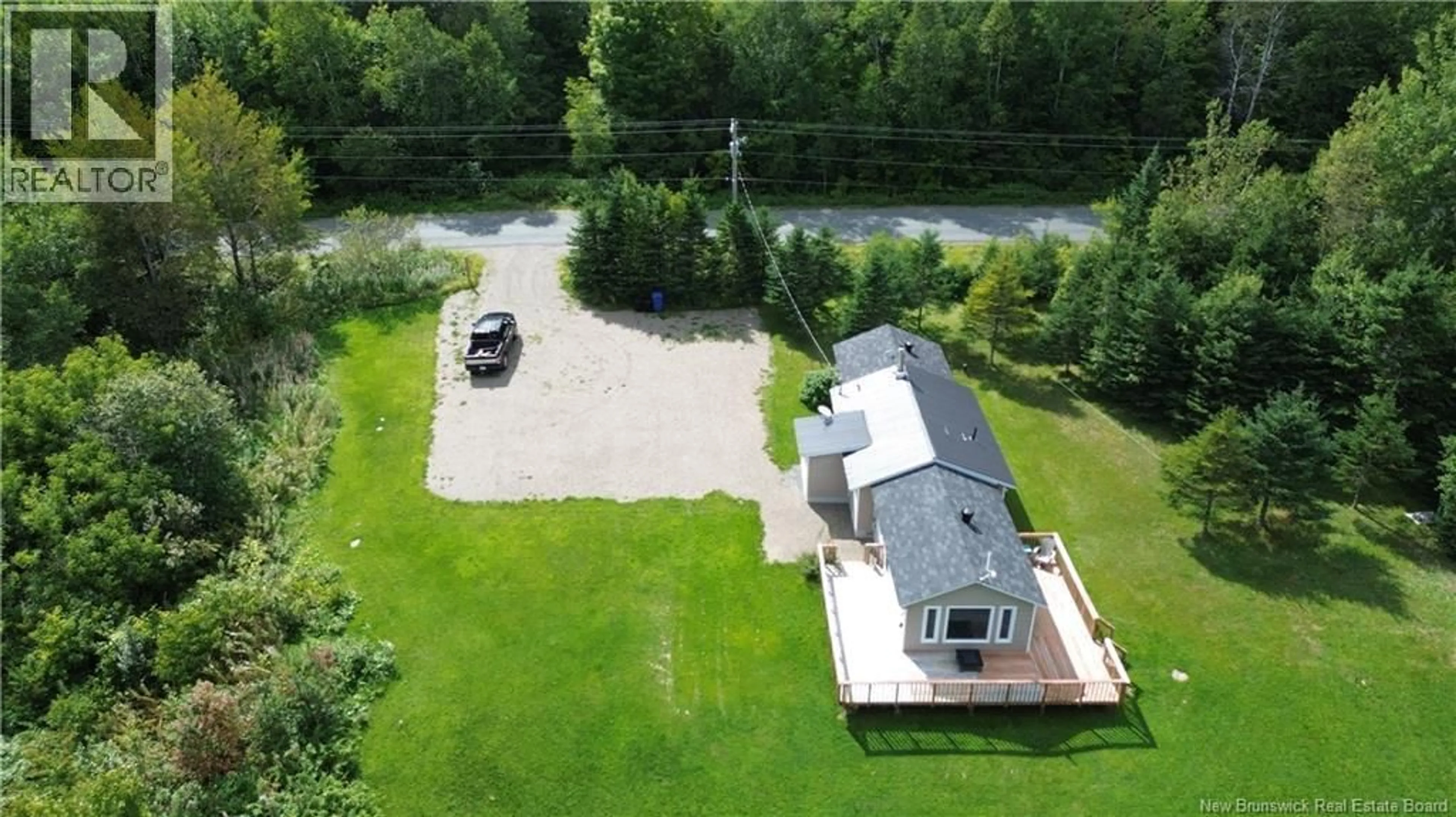A pic from outside/outdoor area/front of a property/back of a property/a pic from drone, water/lake/river/ocean view for 65 KNOWLESVILLE ROAD, Knowlesville New Brunswick E7L1M8
