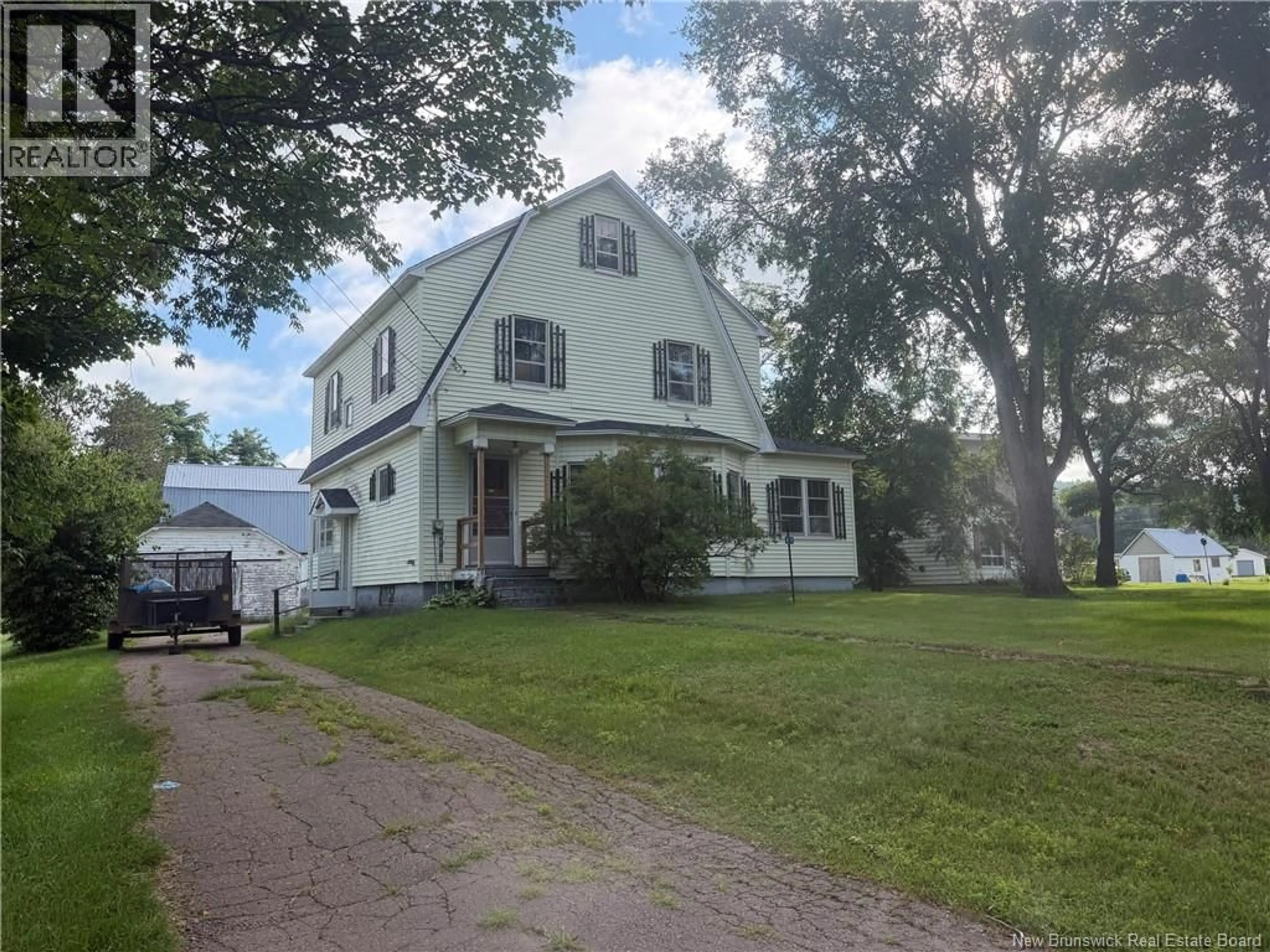 A pic from outside/outdoor area/front of a property/back of a property/a pic from drone, street for 49 RIVER ROAD, Elgin New Brunswick E4Z2H3