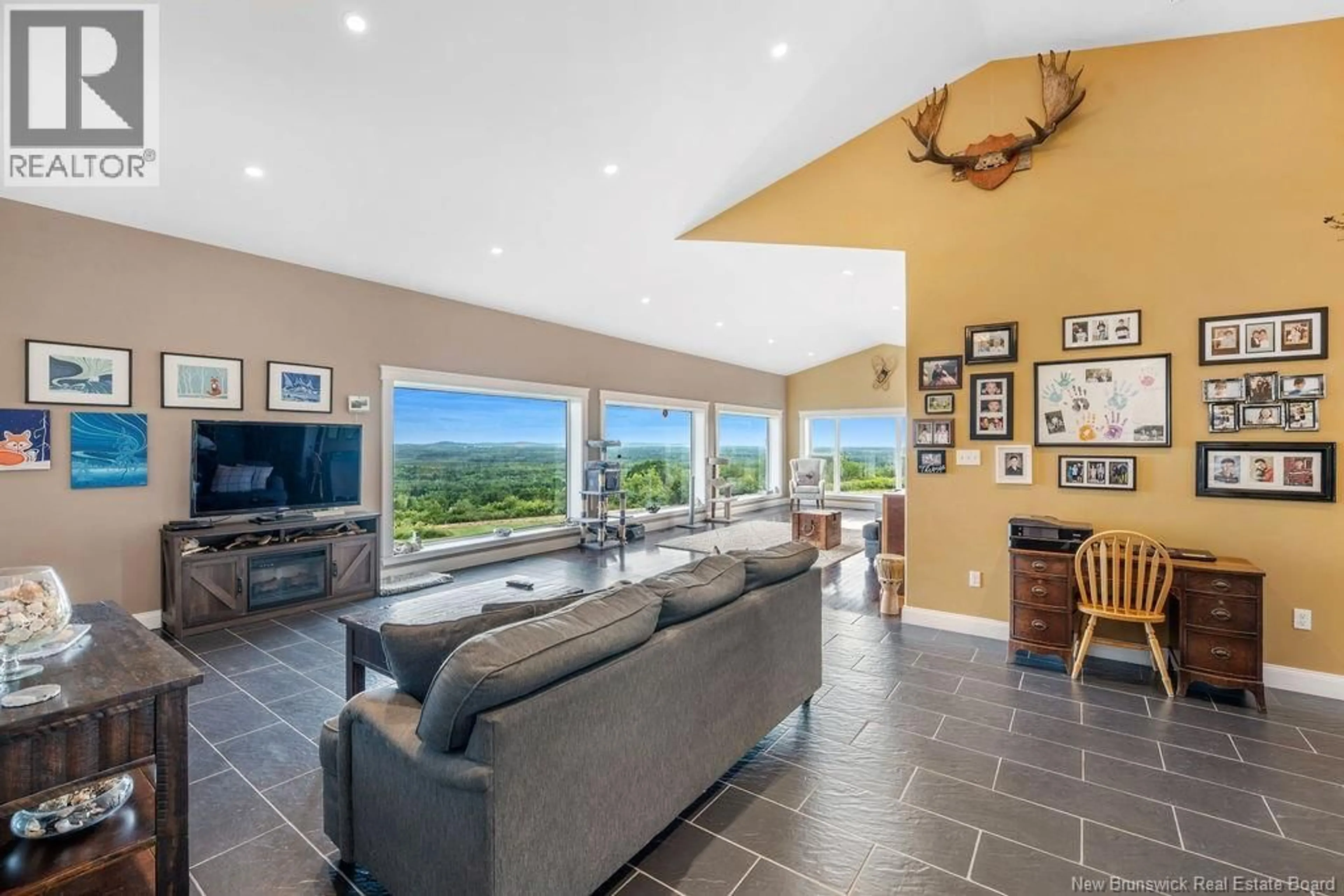 Living room with furniture, ceramic/tile floor for 77 TRUEMAN GRAHAM ROAD, Harvey New Brunswick E6K1B5