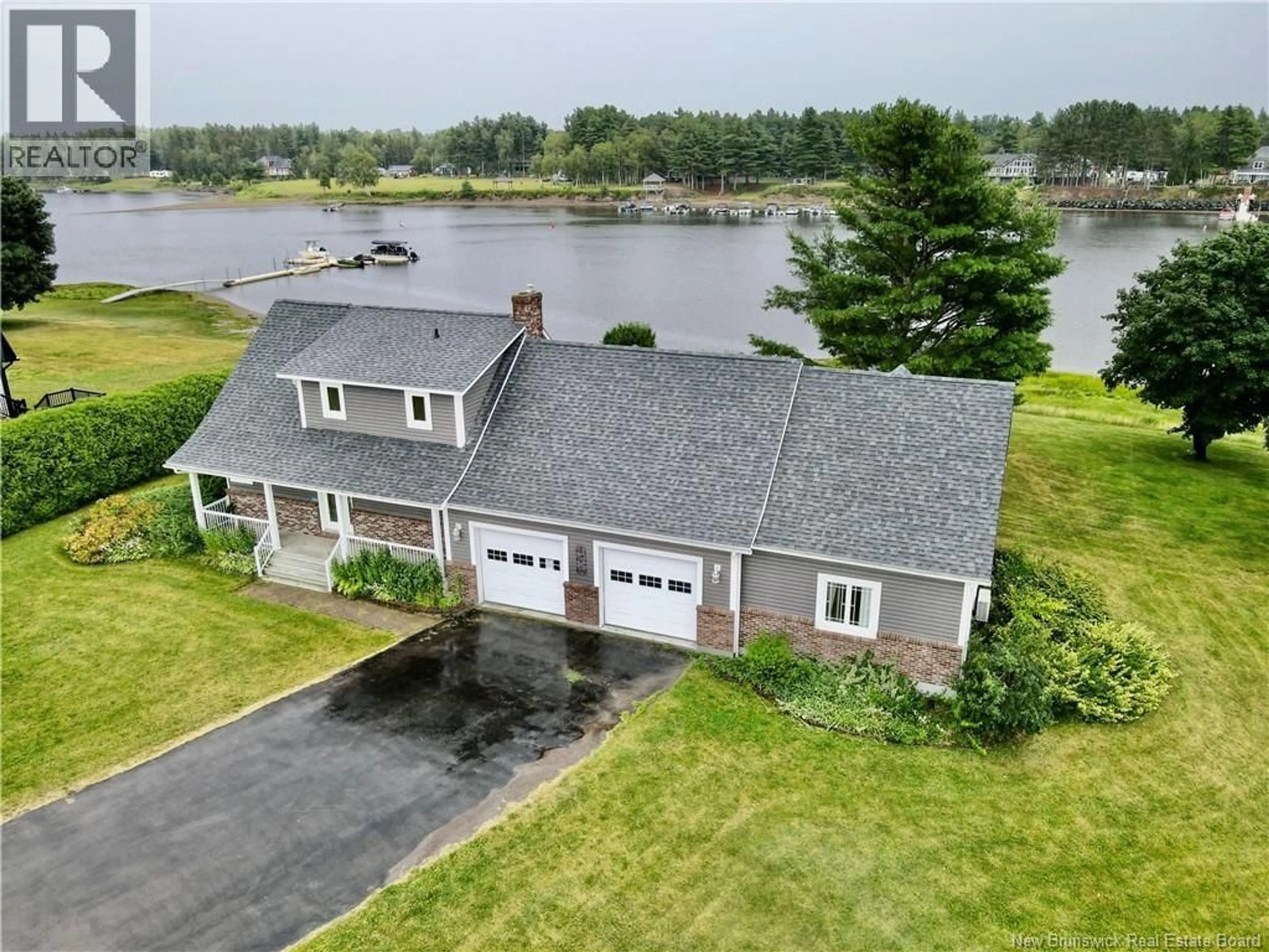 A pic from outside/outdoor area/front of a property/back of a property/a pic from drone, water/lake/river/ocean view for 150 BLANCHARD TRAIL ROAD, Aldouane New Brunswick E4W5A9