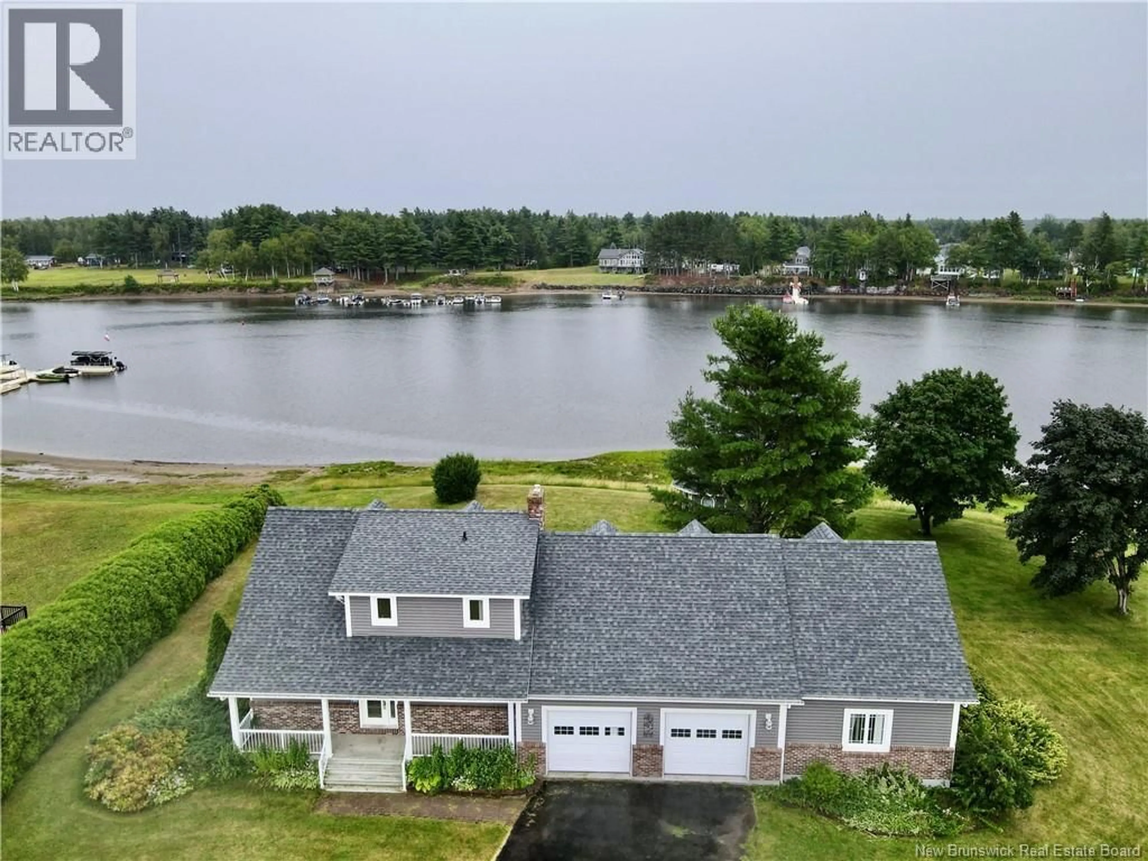 A pic from outside/outdoor area/front of a property/back of a property/a pic from drone, water/lake/river/ocean view for 150 BLANCHARD TRAIL ROAD, Aldouane New Brunswick E4W5A9