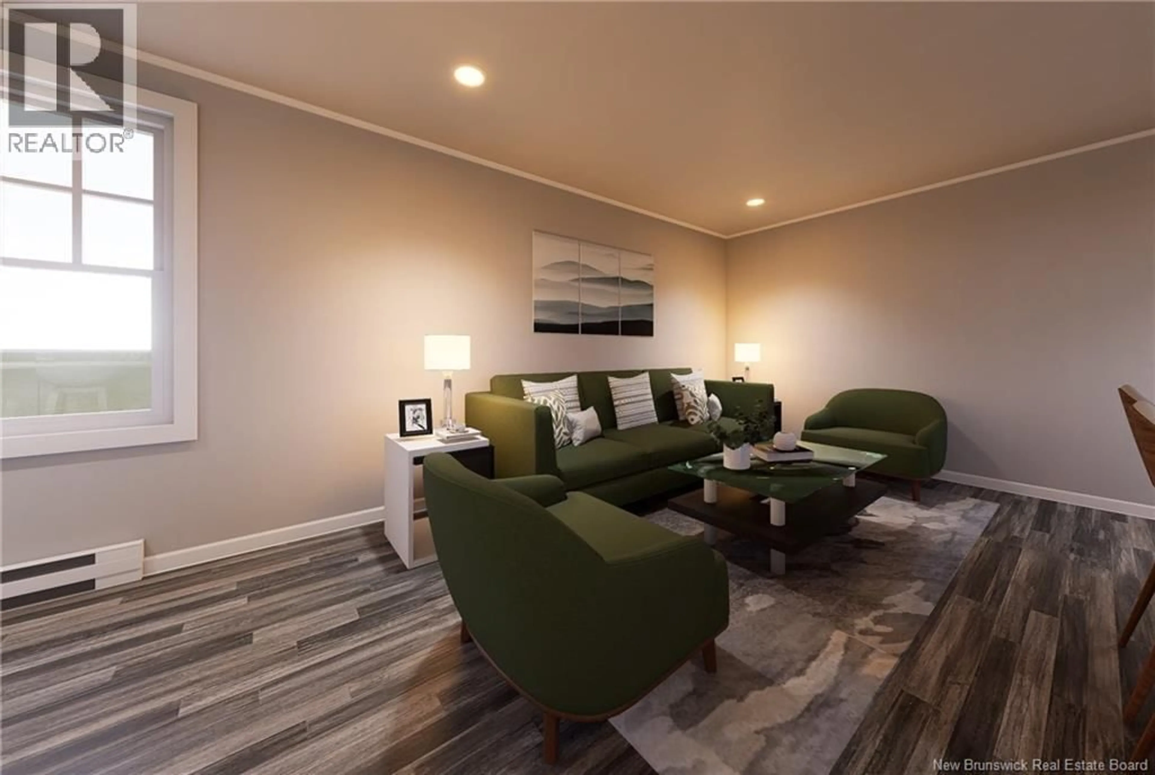 Living room with furniture, wood/laminate floor for 15 PERRY ROAD, Salisbury New Brunswick E4J2G4
