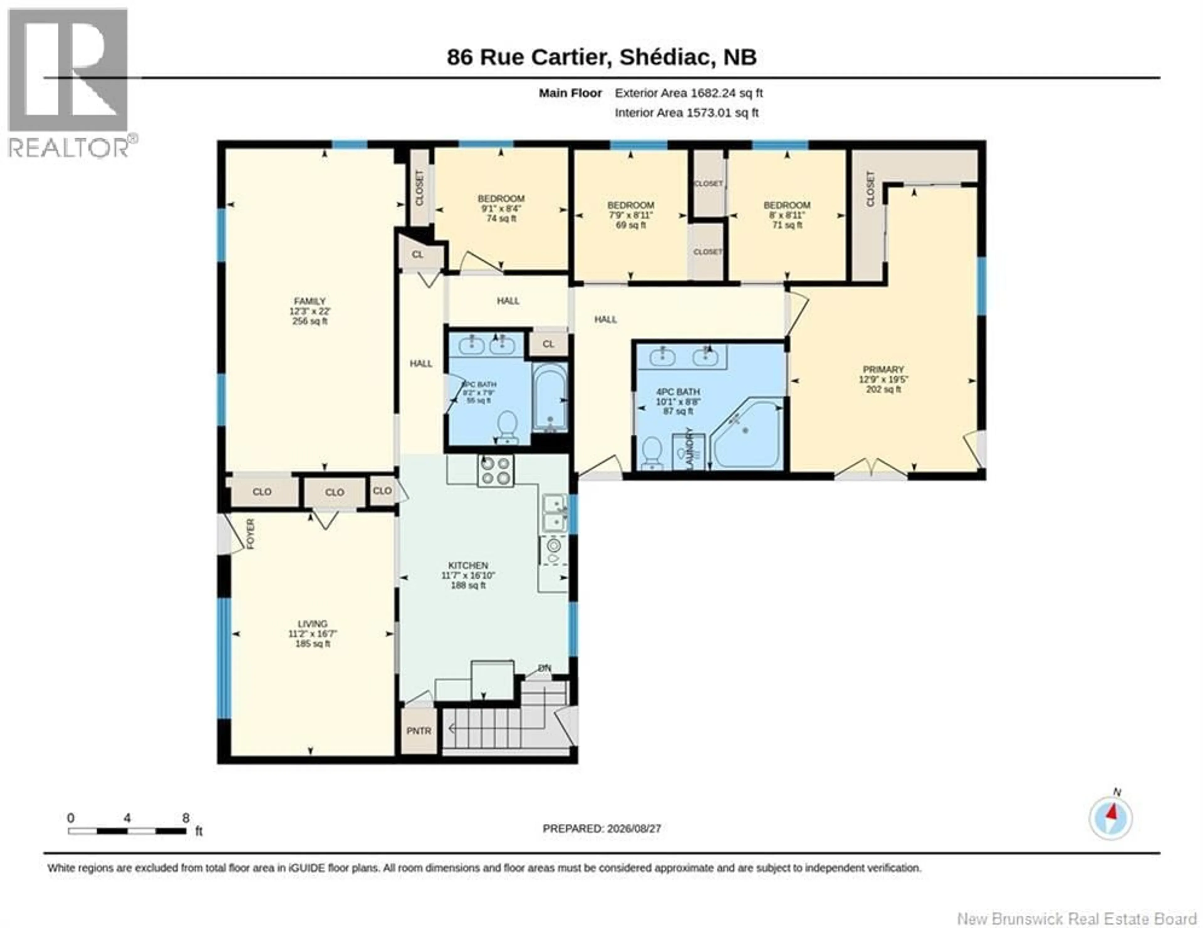 Floor plan for 86 CARTIER STREET, Shediac New Brunswick E4P1L3