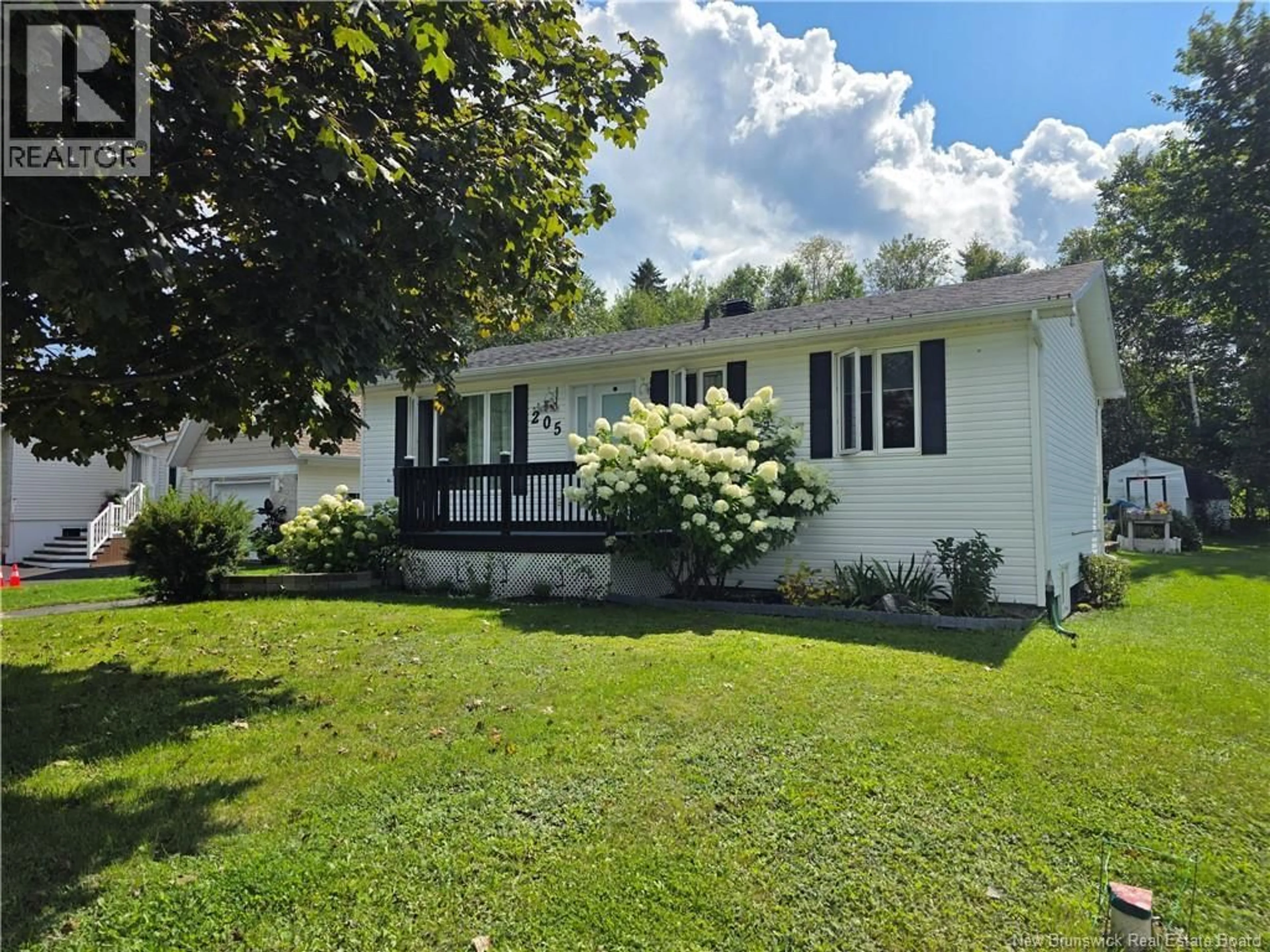 Home with vinyl exterior material, street for 205 FRANCINE, Beresford New Brunswick E8K1N7