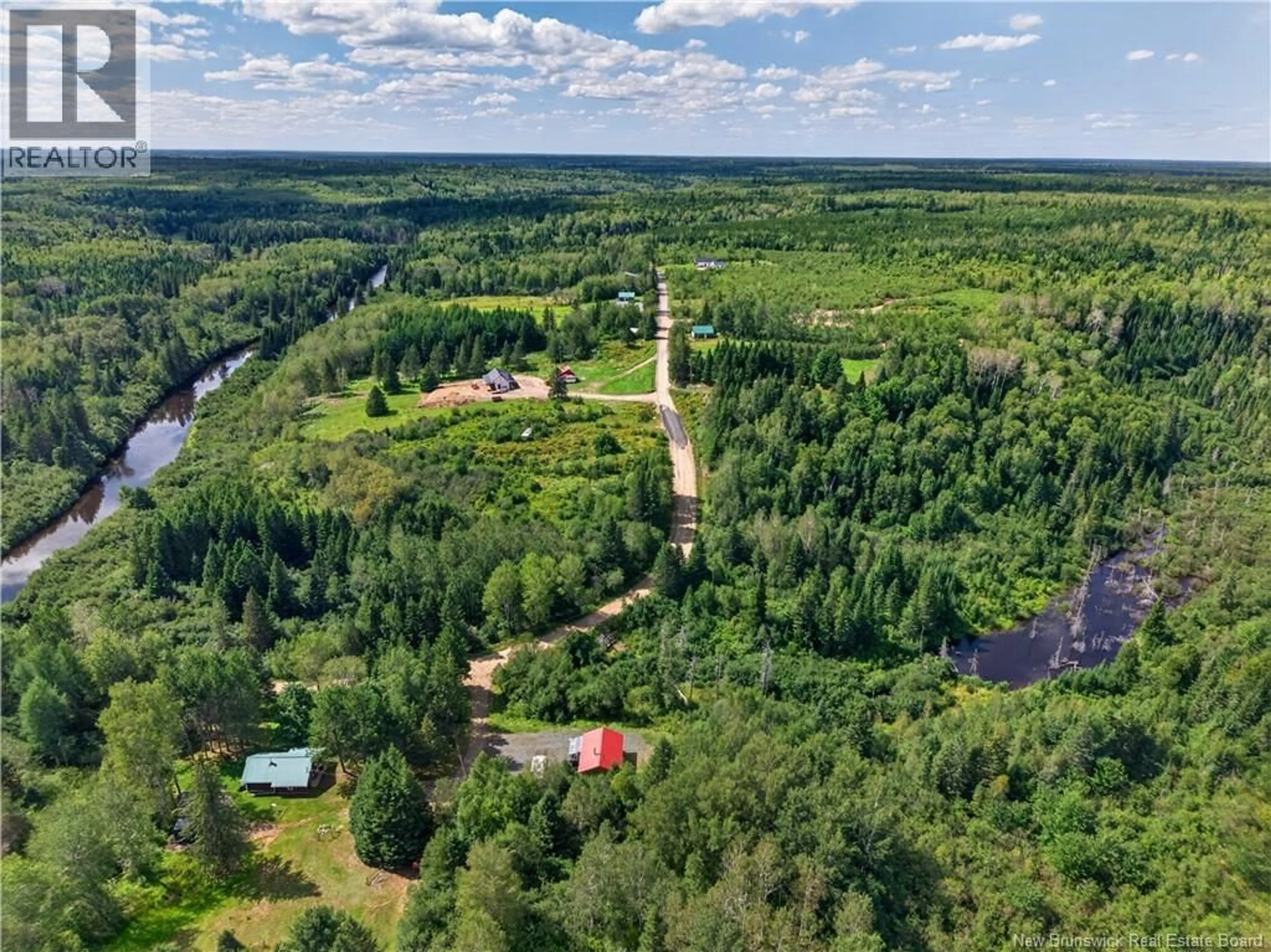 A pic from outside/outdoor area/front of a property/back of a property/a pic from drone, forest/trees view for 161 KENNA ROAD, Alnwick New Brunswick E1V0M4
