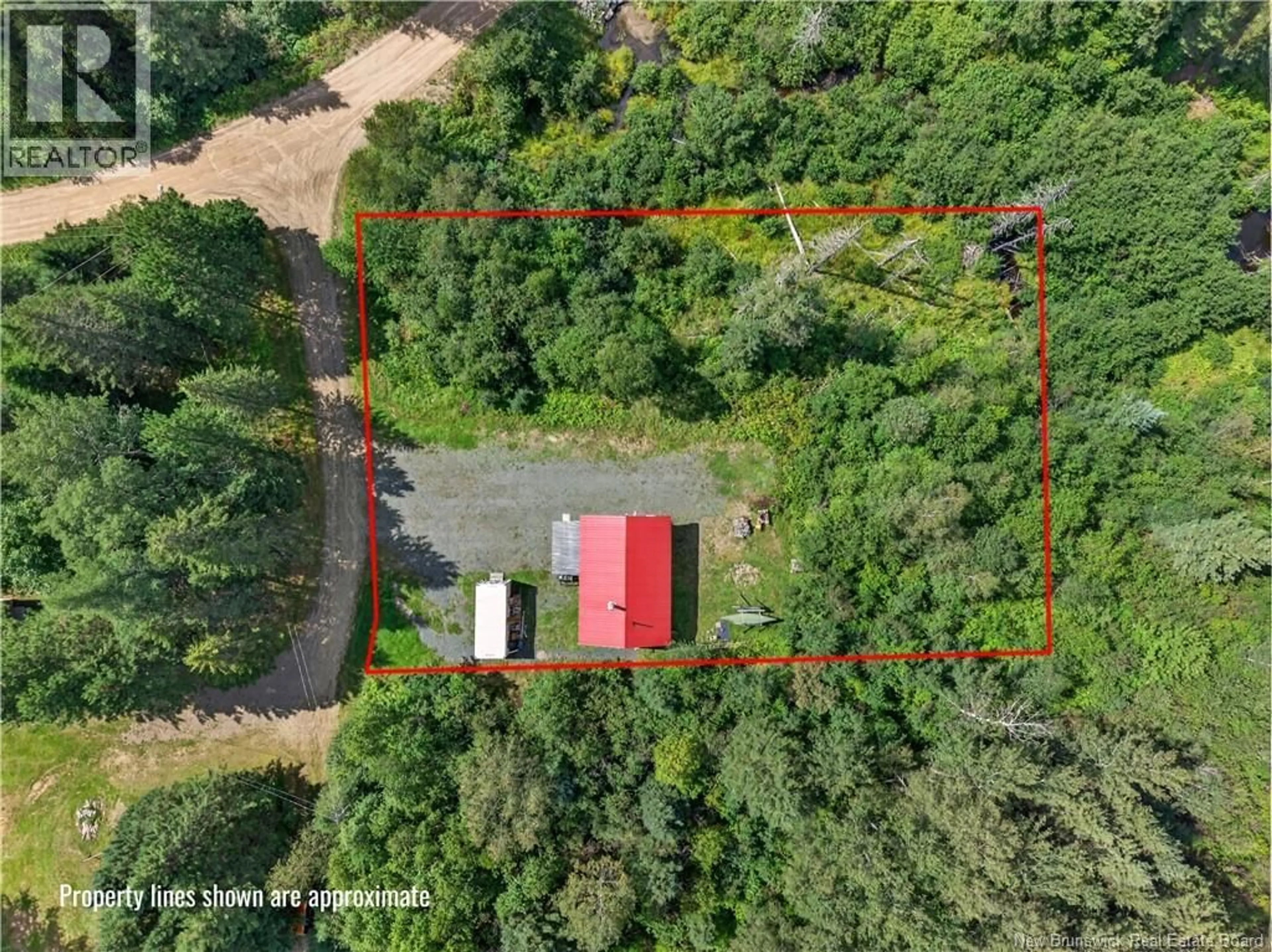 A pic from outside/outdoor area/front of a property/back of a property/a pic from drone, forest/trees view for 161 KENNA ROAD, Alnwick New Brunswick E1V0M4