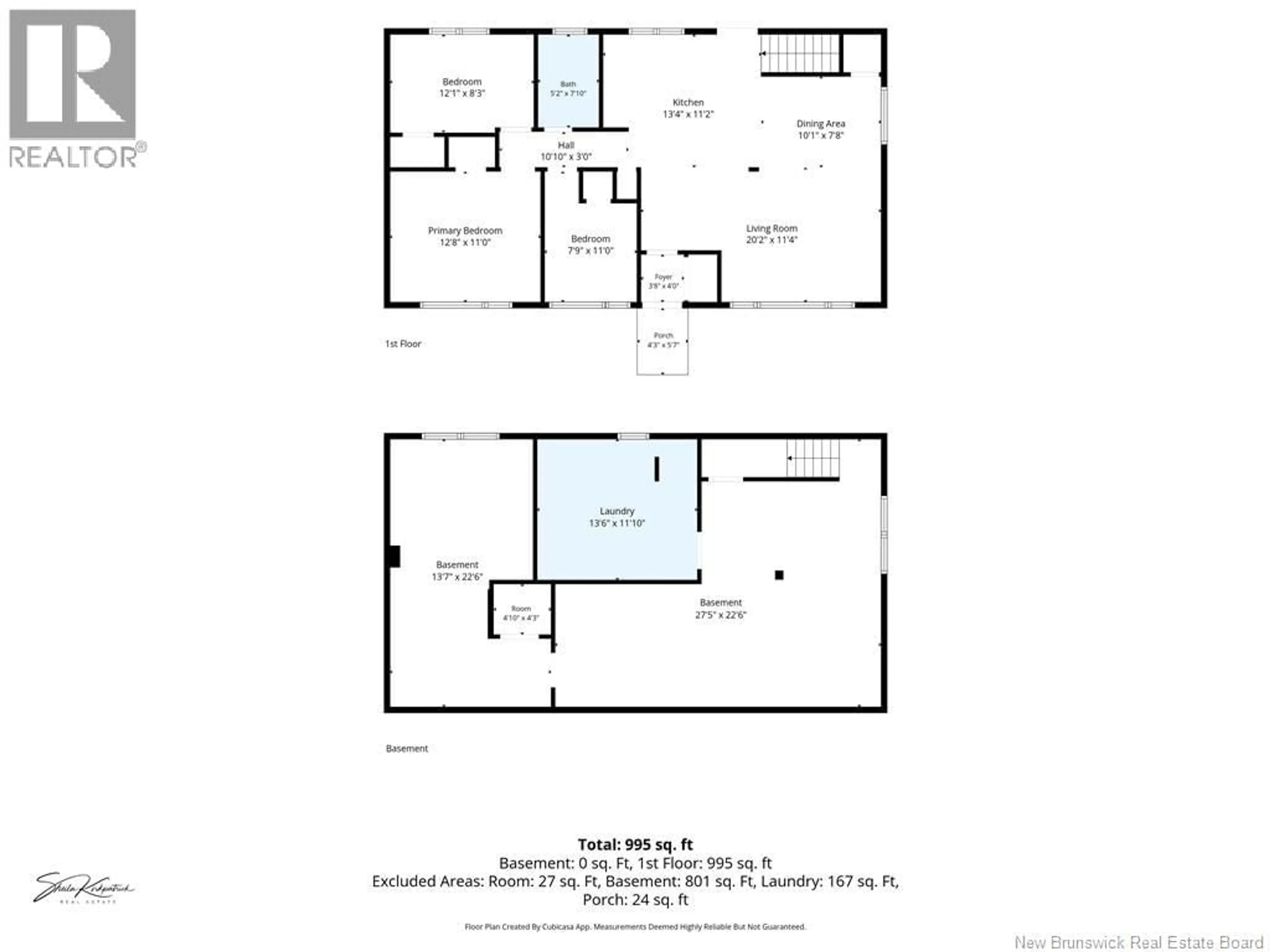 Floor plan for 96 WOODWARD AVENUE, Saint John New Brunswick E2K1Z8