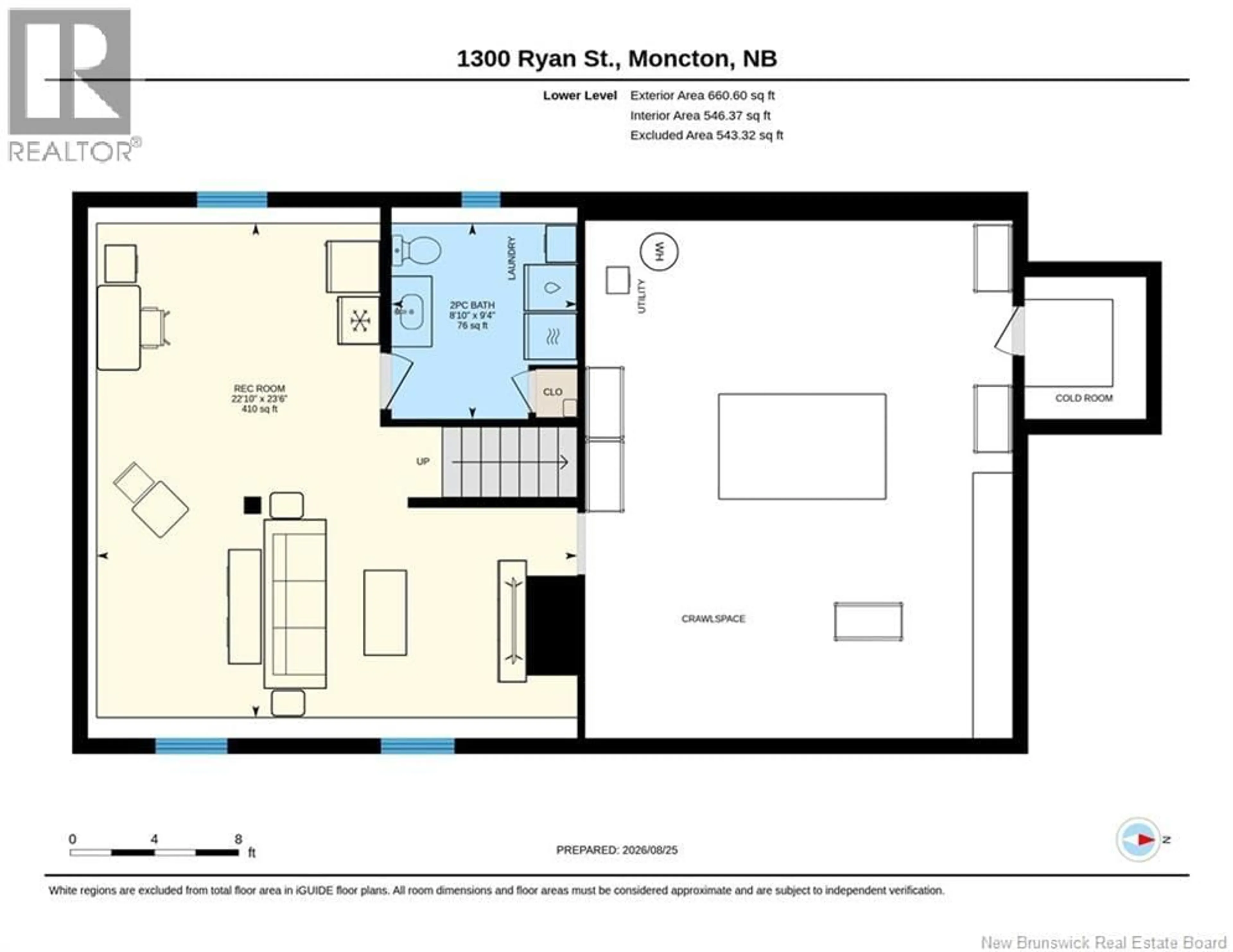 Floor plan for 1300 RYAN STREET, Moncton New Brunswick E1G2V3