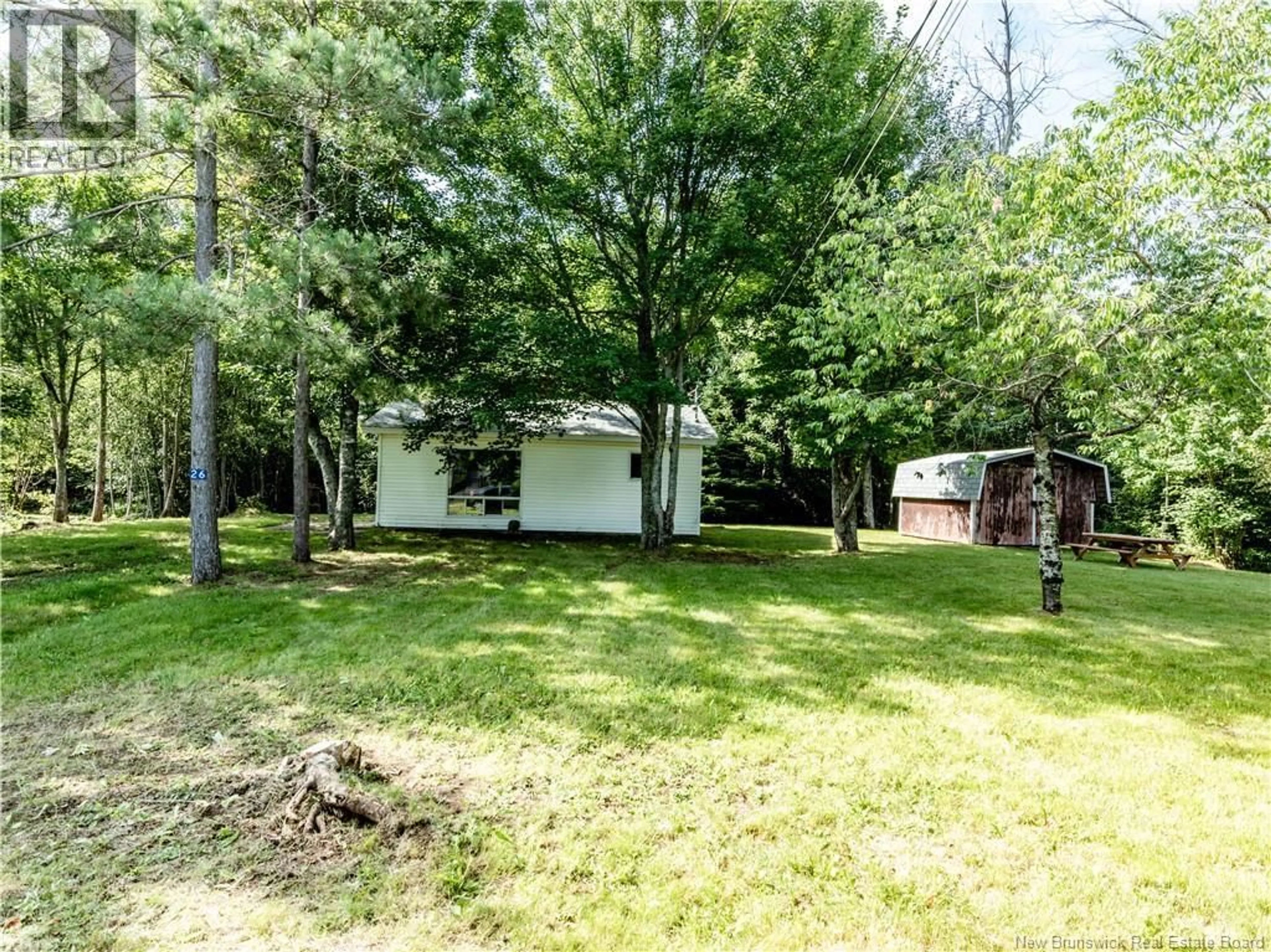 A pic from outside/outdoor area/front of a property/back of a property/a pic from drone, forest/trees view for 26 DES ERABLES, Grand-Barachois New Brunswick E4P7G6