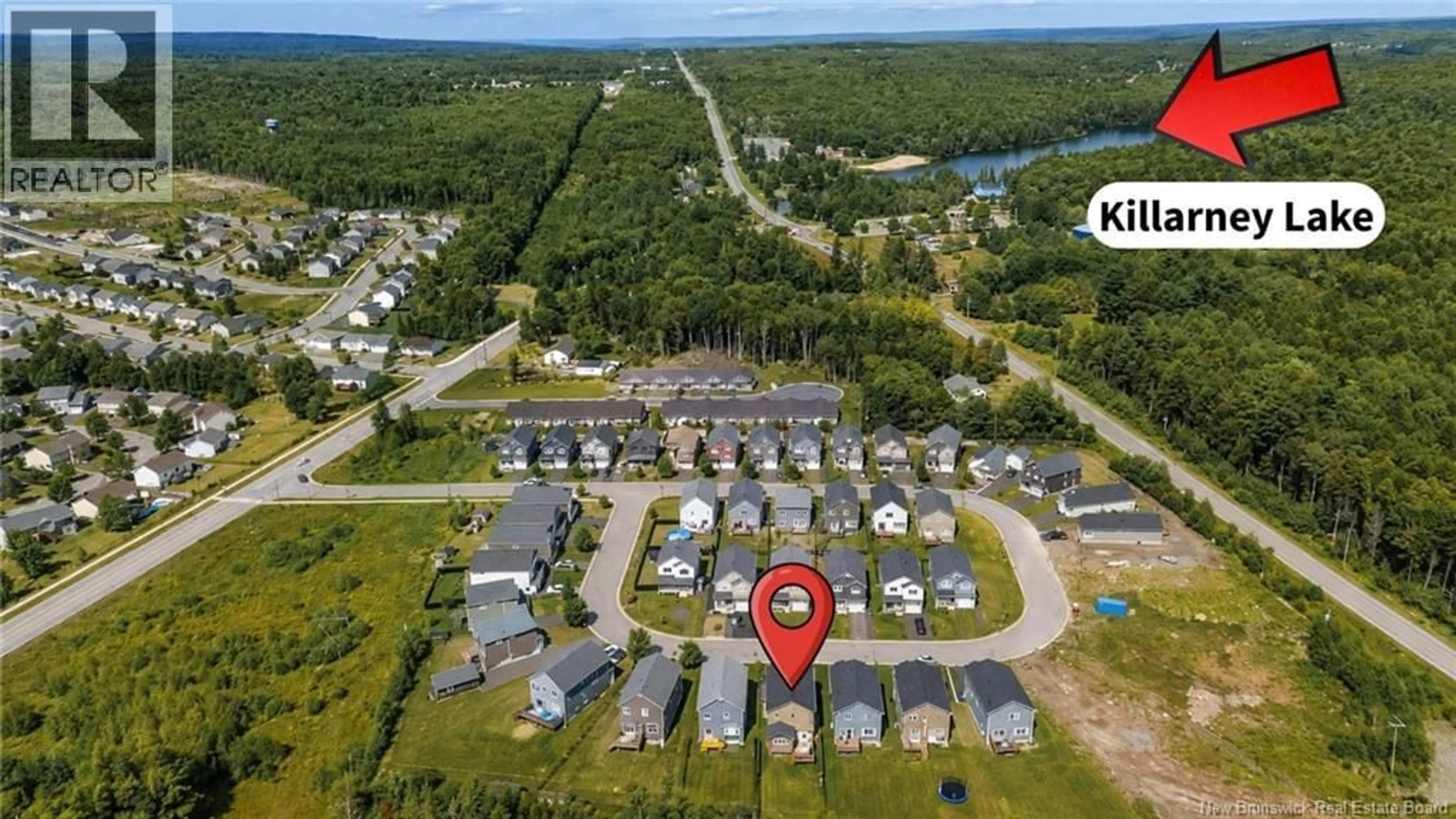 A pic from outside/outdoor area/front of a property/back of a property/a pic from drone, water/lake/river/ocean view for 159 BRAMBLE WAY, Fredericton New Brunswick E3G0C8