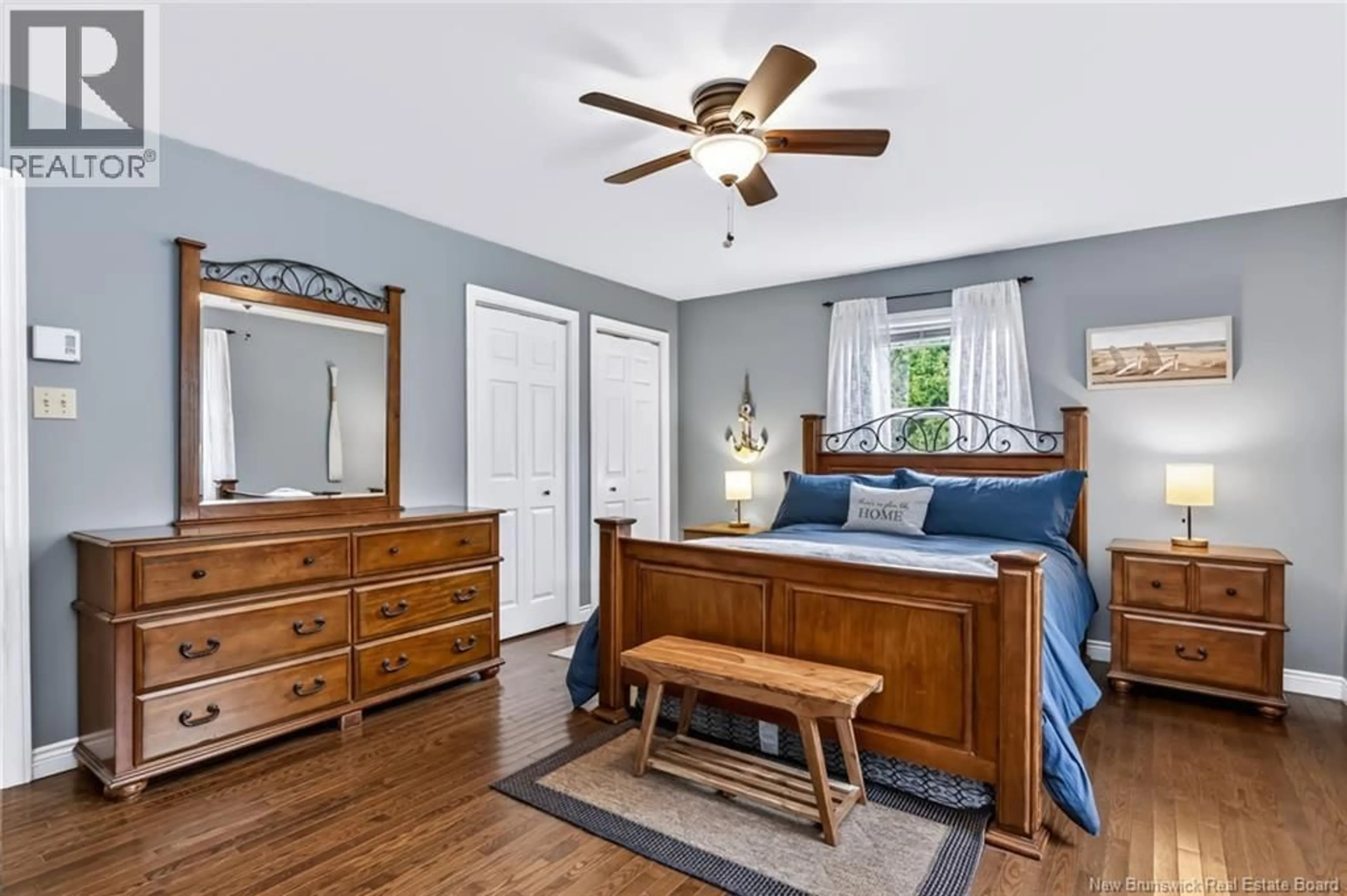 Bedroom with bed, wood/laminate floor for 65 MEADOW AVENUE, Hampton New Brunswick E5N5E3