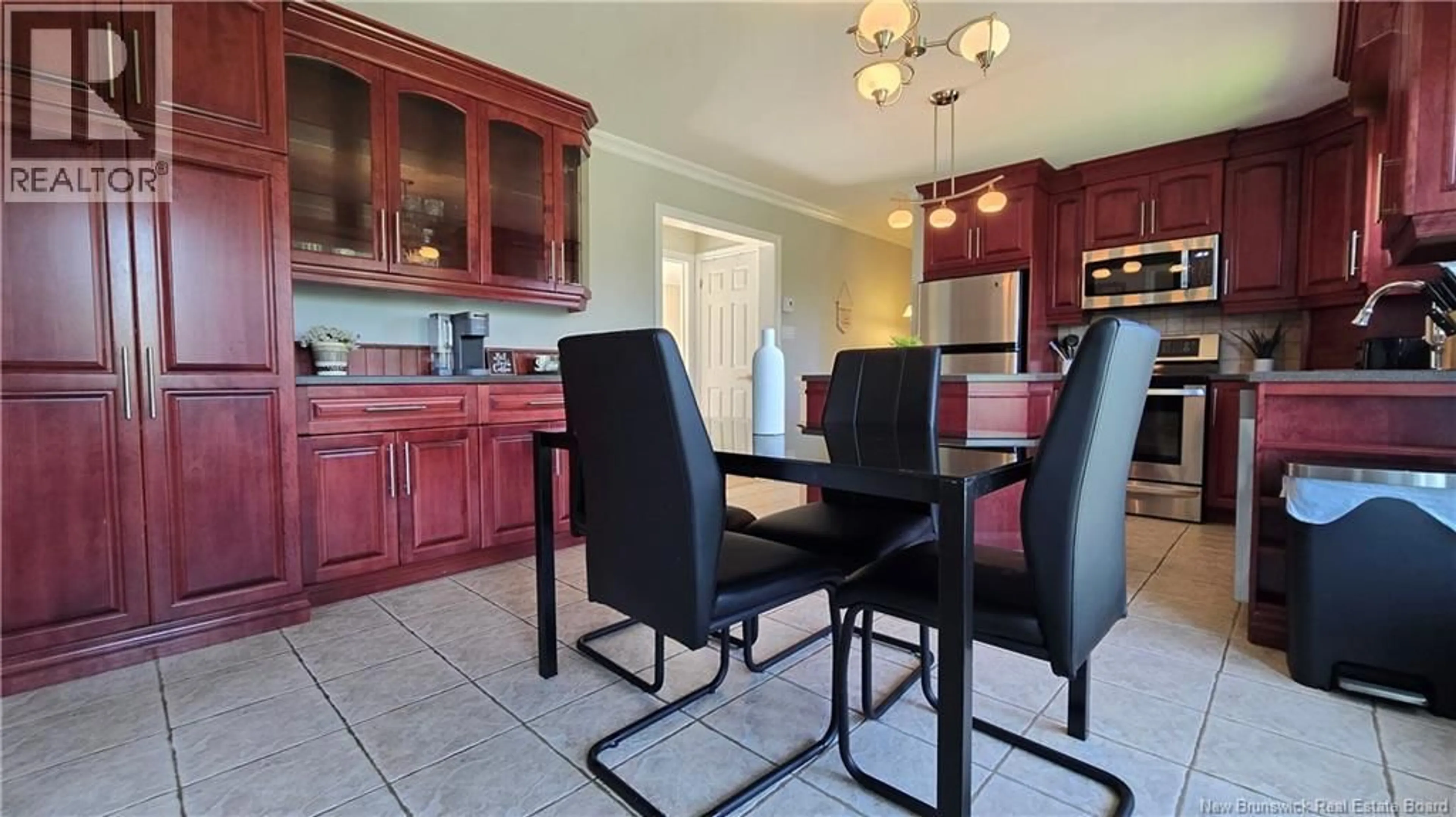 Open concept kitchen, ceramic/tile floor for 236 ST-LOUIS STREET, Atholville New Brunswick E3N4B6