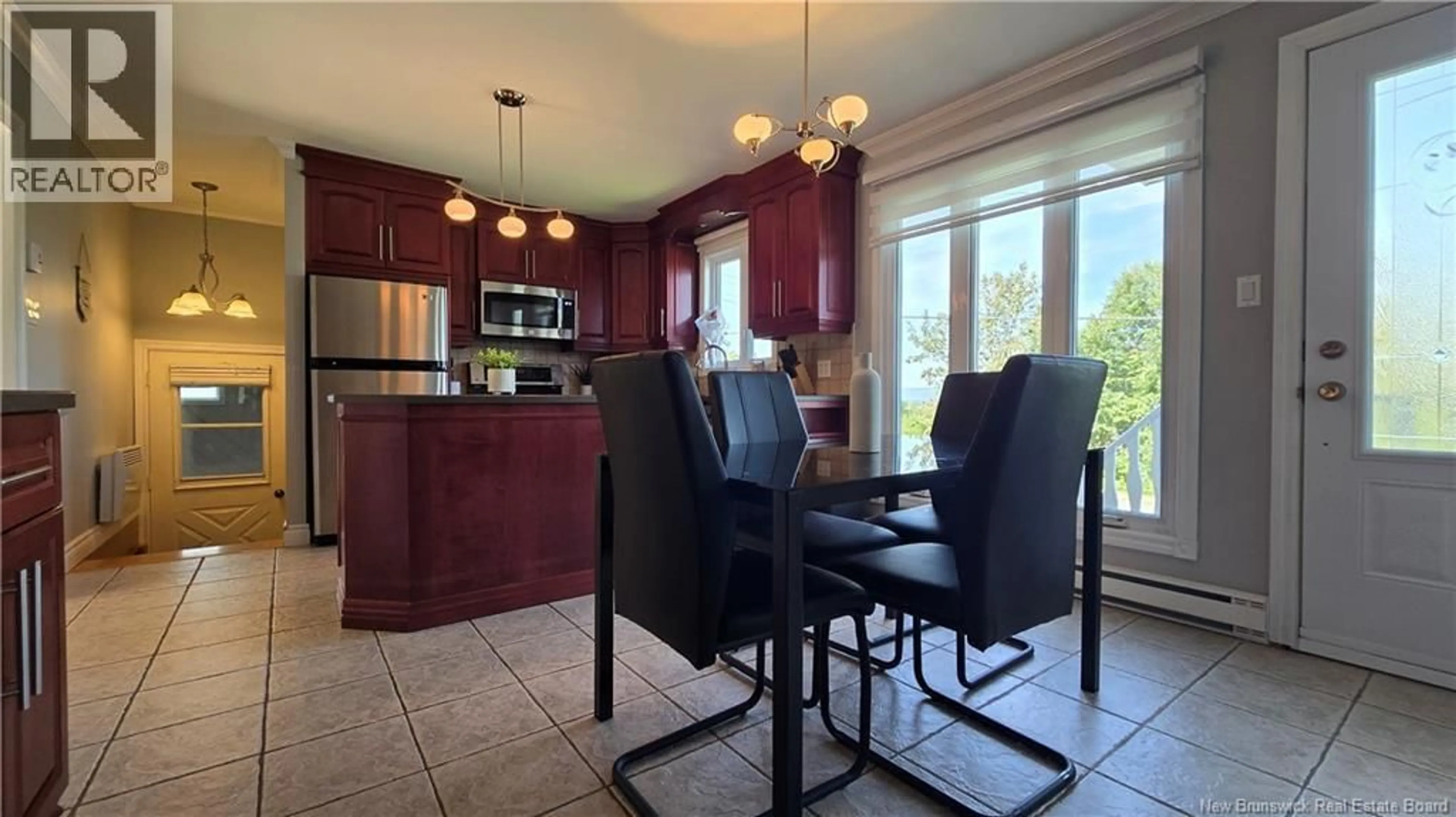 Open concept kitchen, ceramic/tile floor for 236 ST-LOUIS STREET, Atholville New Brunswick E3N4B6