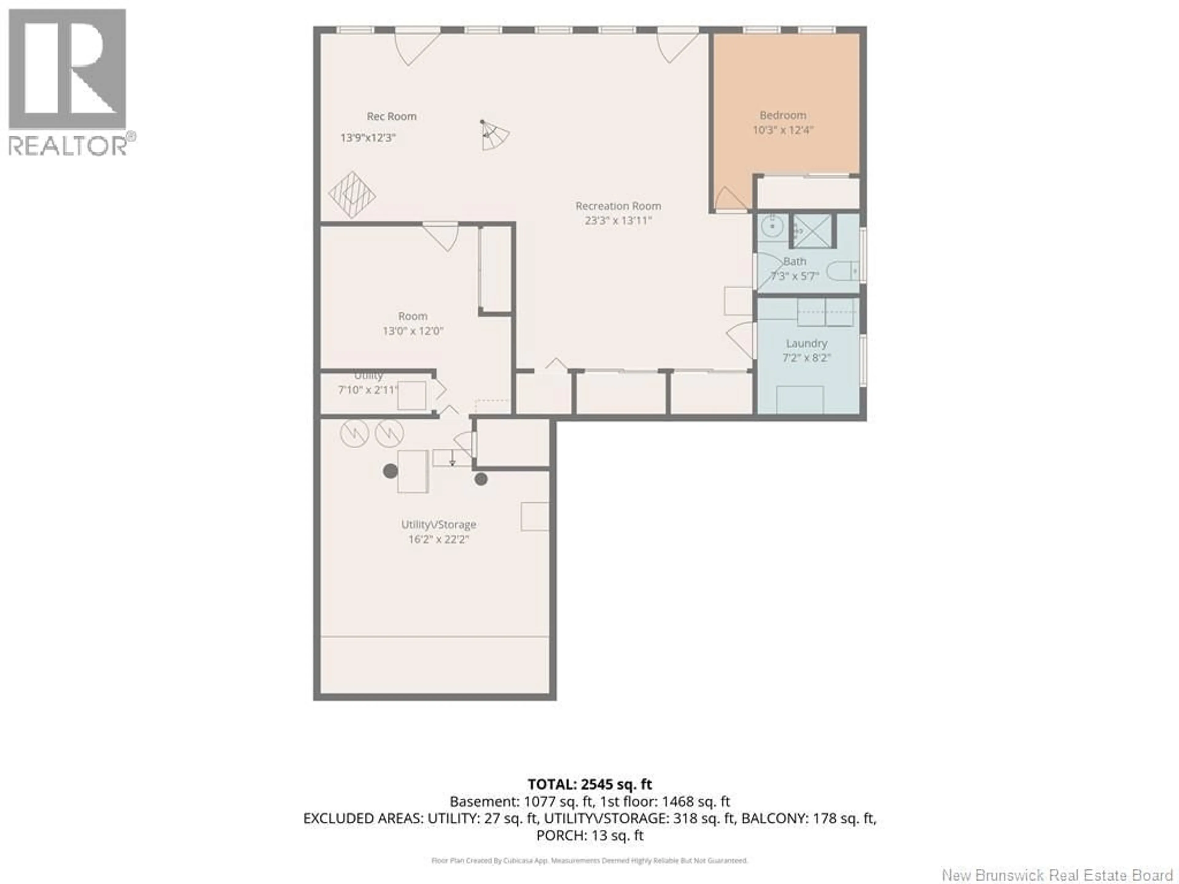 Floor plan for 445 DARLINGTON, Dalhousie New Brunswick E8C1M3