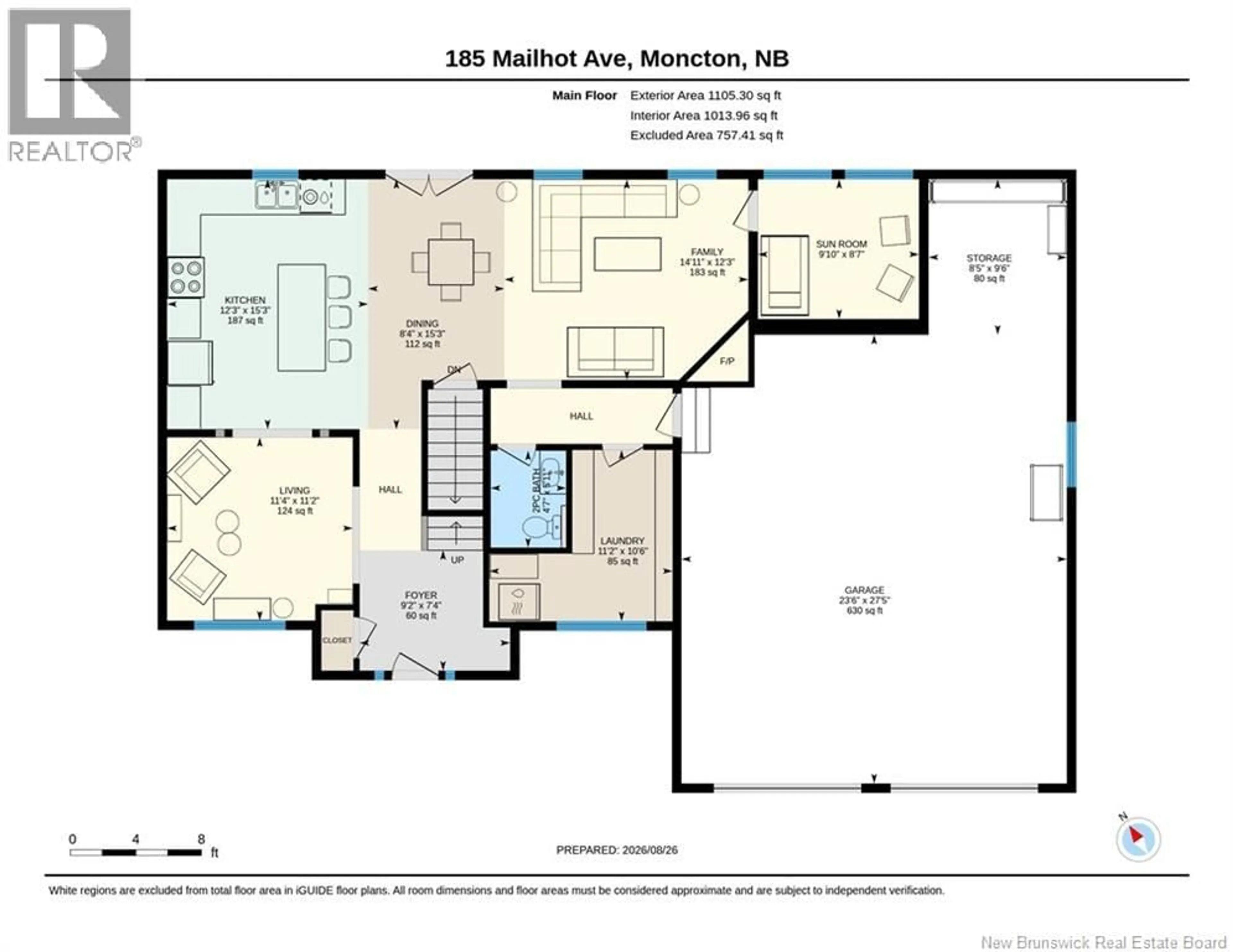 Floor plan for 185 MAILHOT AVENUE, Moncton New Brunswick E1G5B8
