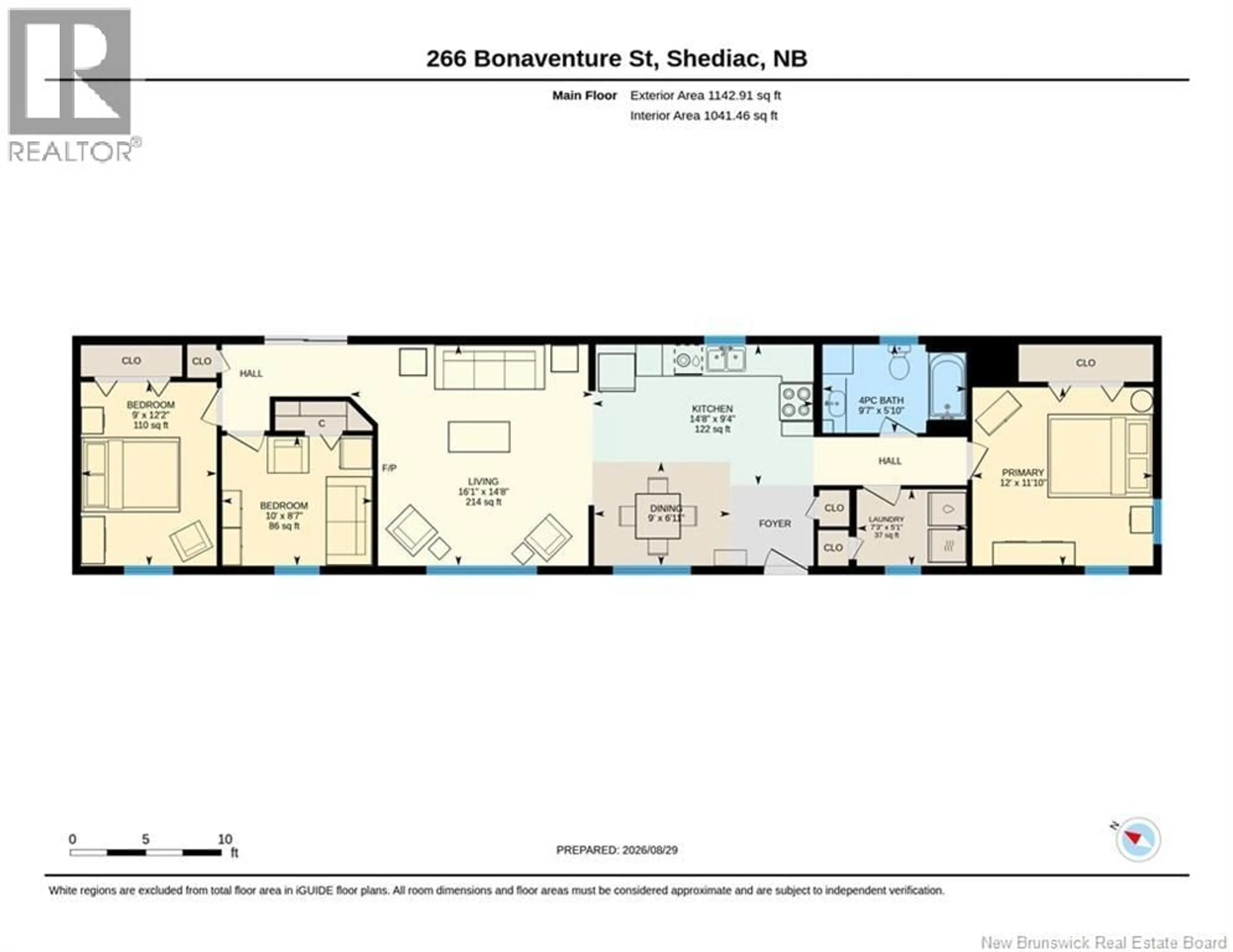 Floor plan for 266 BONAVENTURE STREET, Shediac New Brunswick E4P0H1