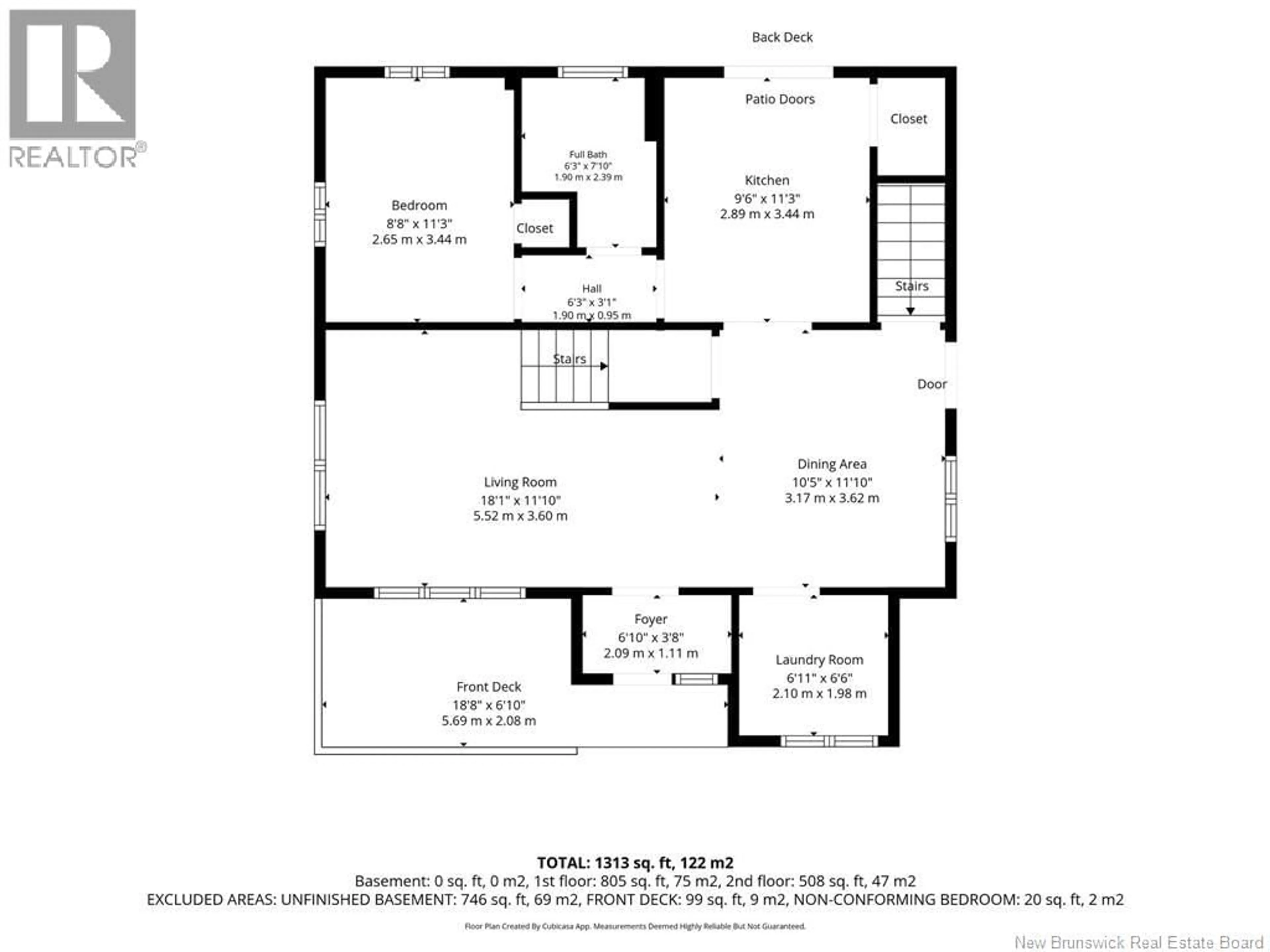 Floor plan for 101 NOTRE DAME STREET, Atholville New Brunswick E3N4T1