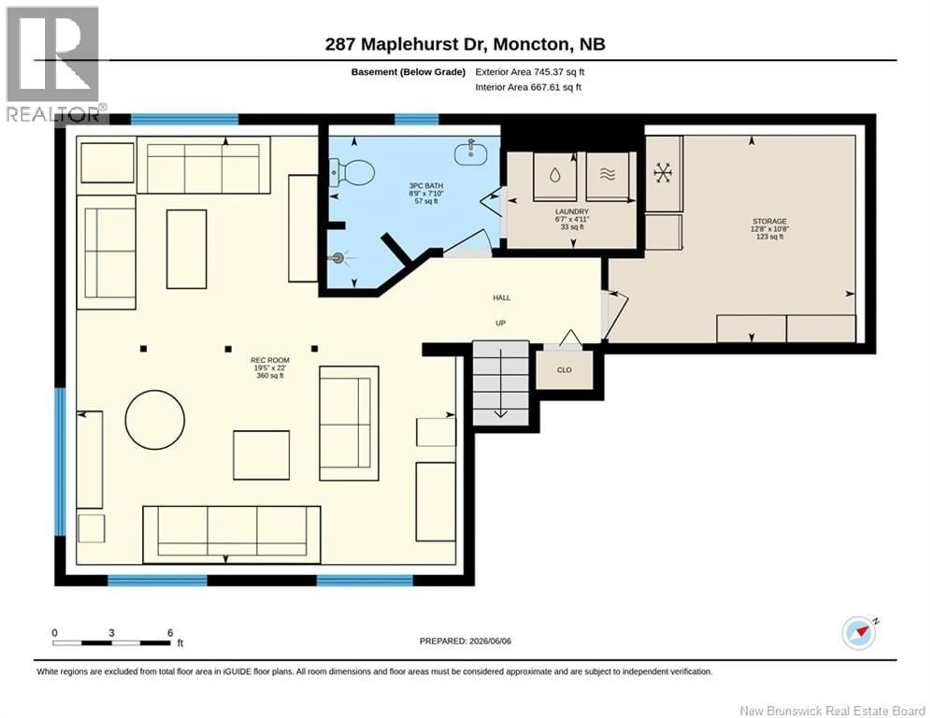 Floor plan for 287 MAPLEHURST DRIVE, Moncton New Brunswick E1G4T8