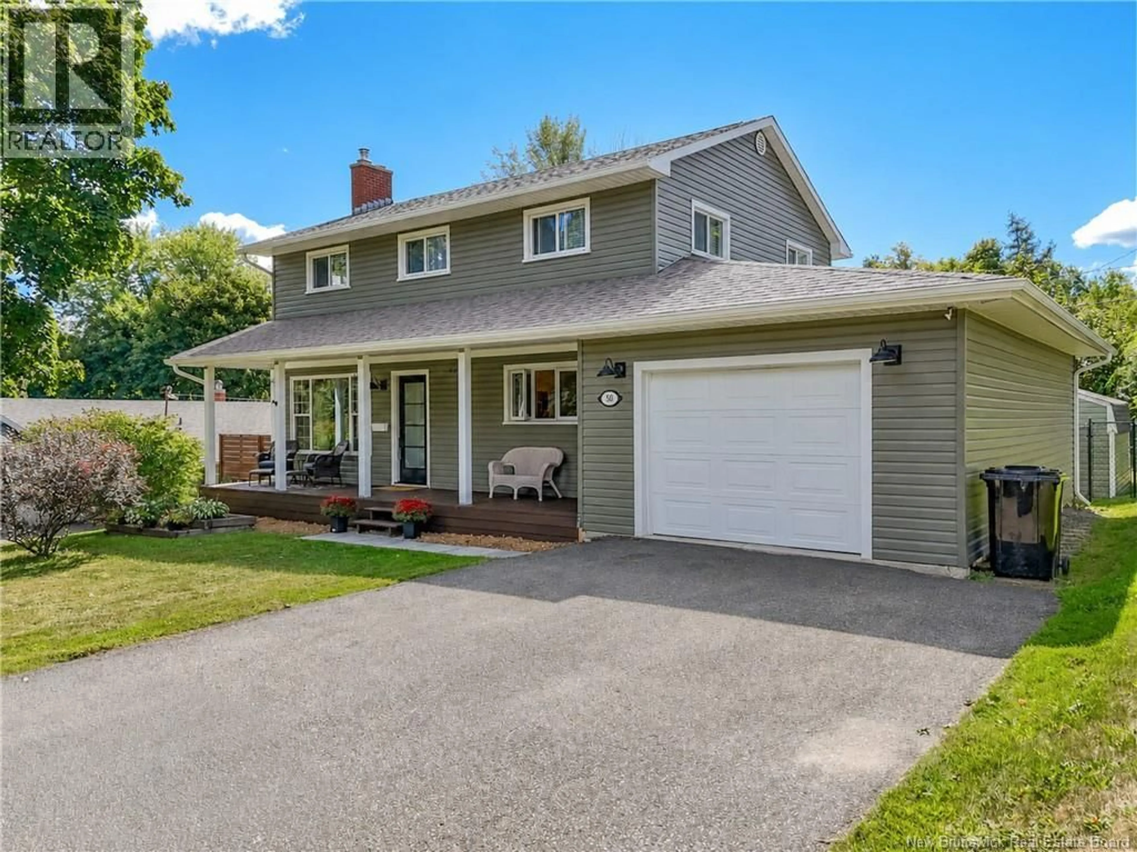 Home with vinyl exterior material, street for 50 CANTERBURY DRIVE, Fredericton New Brunswick E3B4L6