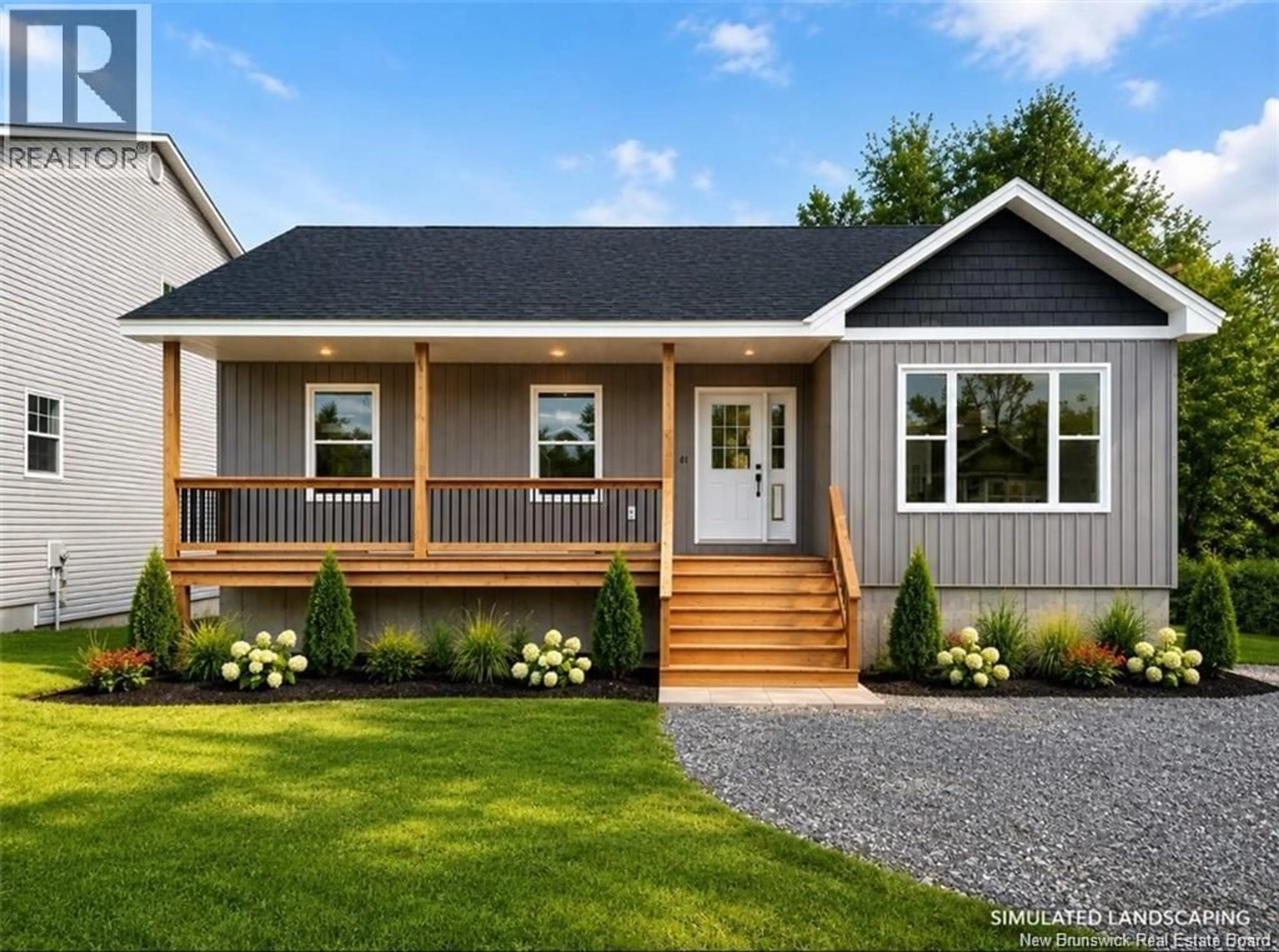 Home with vinyl exterior material, street for 59 MALIBU STREET, Marysville New Brunswick E3A5P9