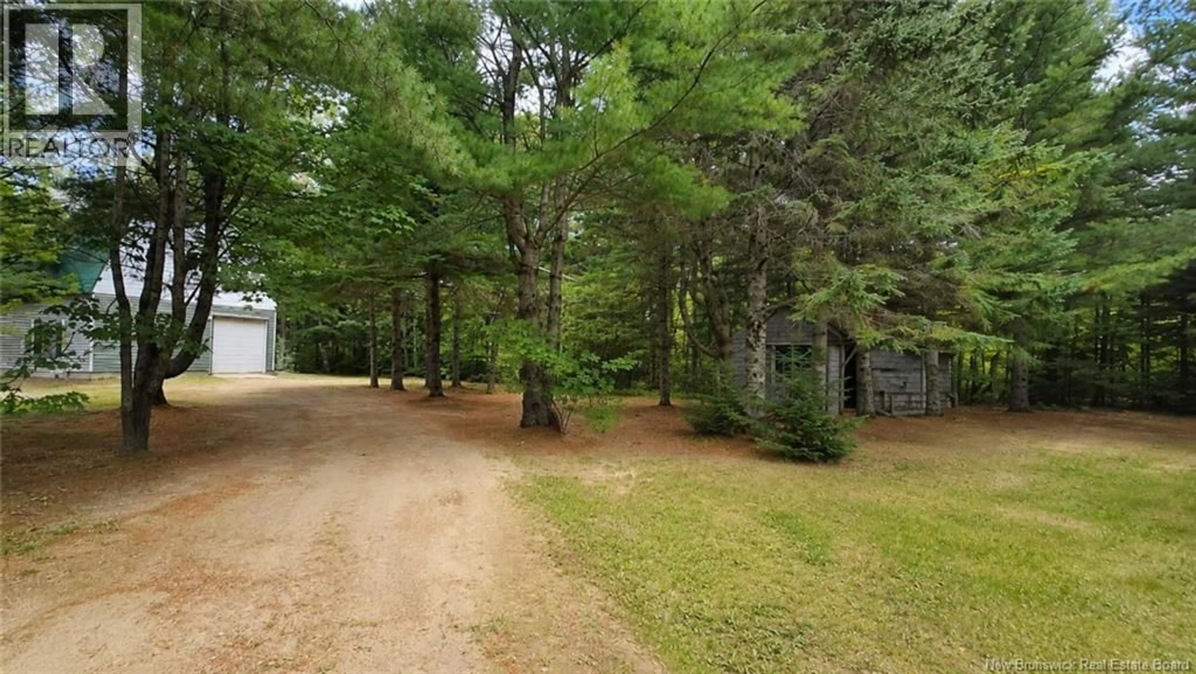 A pic from outside/outdoor area/front of a property/back of a property/a pic from drone, forest/trees view for 735 ROUTE 445, Fairisle New Brunswick E9G2W8