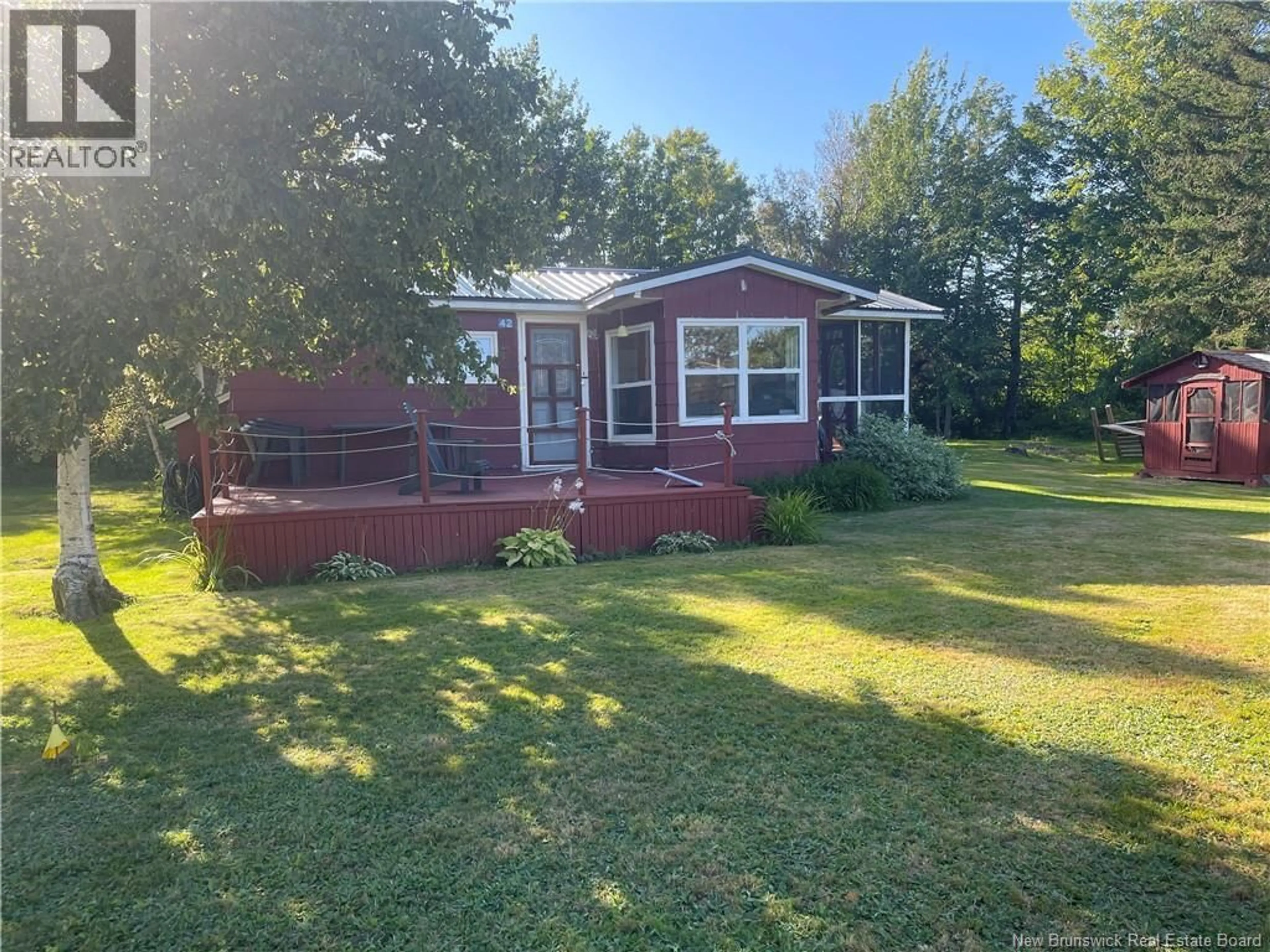 A pic from outside/outdoor area/front of a property/back of a property/a pic from drone, water/lake/river/ocean view for 42 MODESTE, Trois Ruisseaux New Brunswick E4N2X3