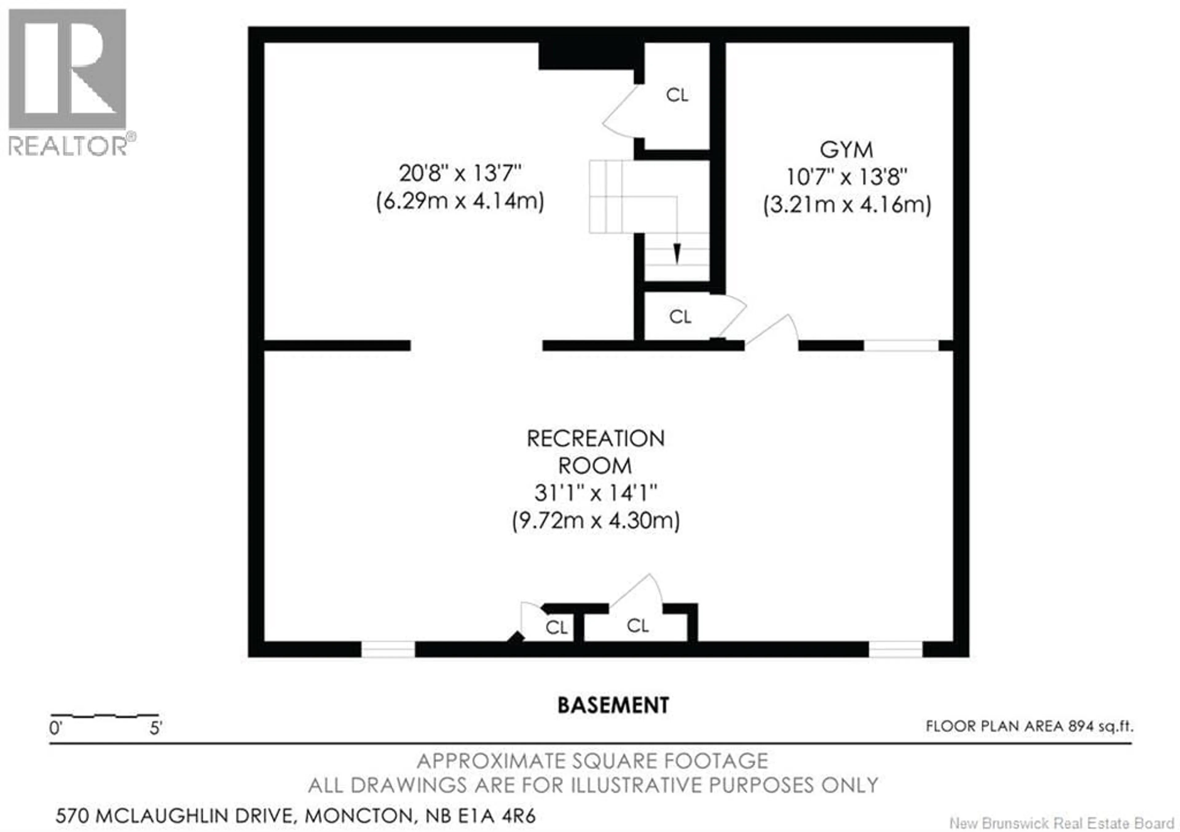 Floor plan for 570 MCLAUGHLIN, Moncton New Brunswick E1A4R6