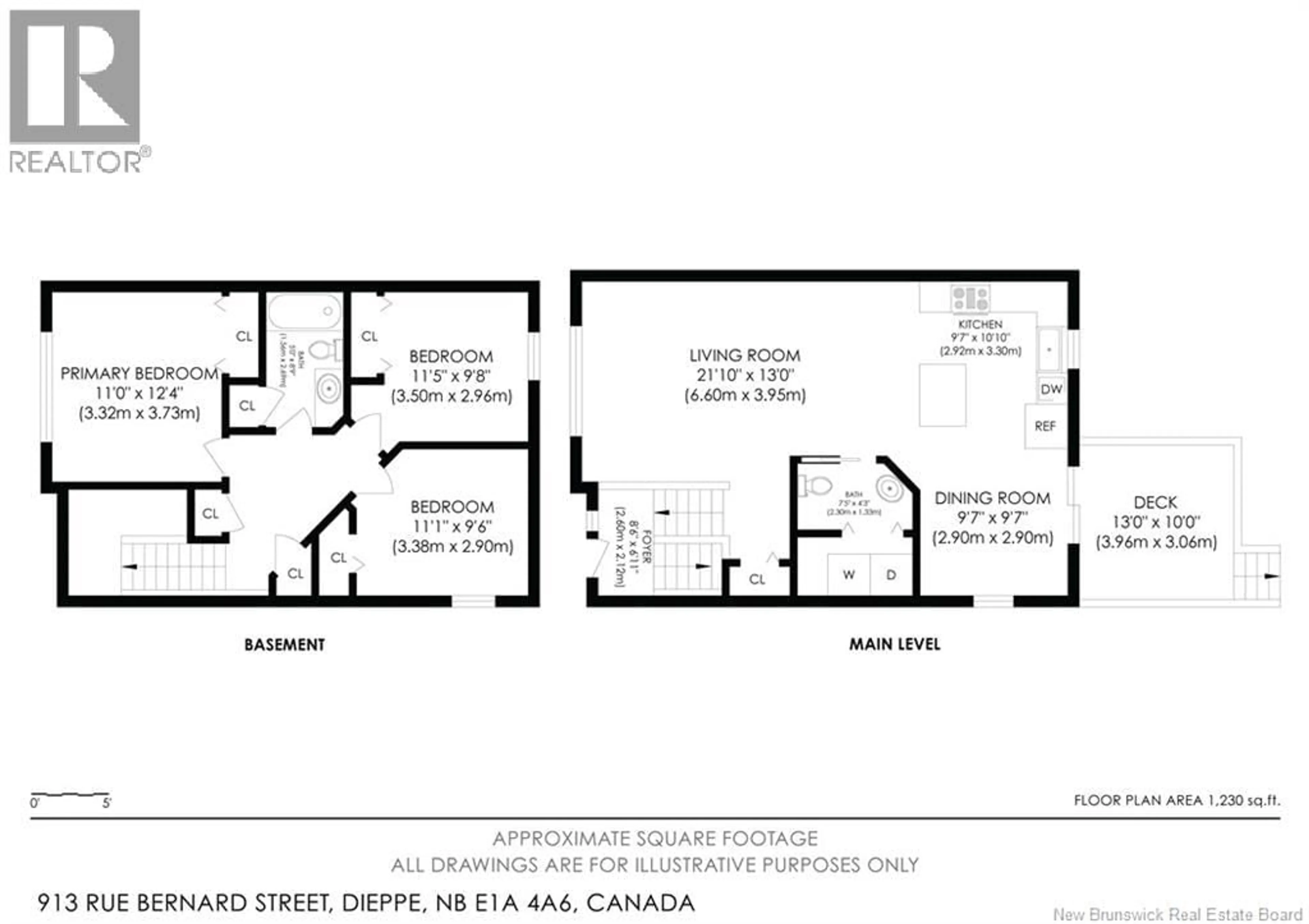 Floor plan for 913 BERNARD STREET, Dieppe New Brunswick E1A4A6
