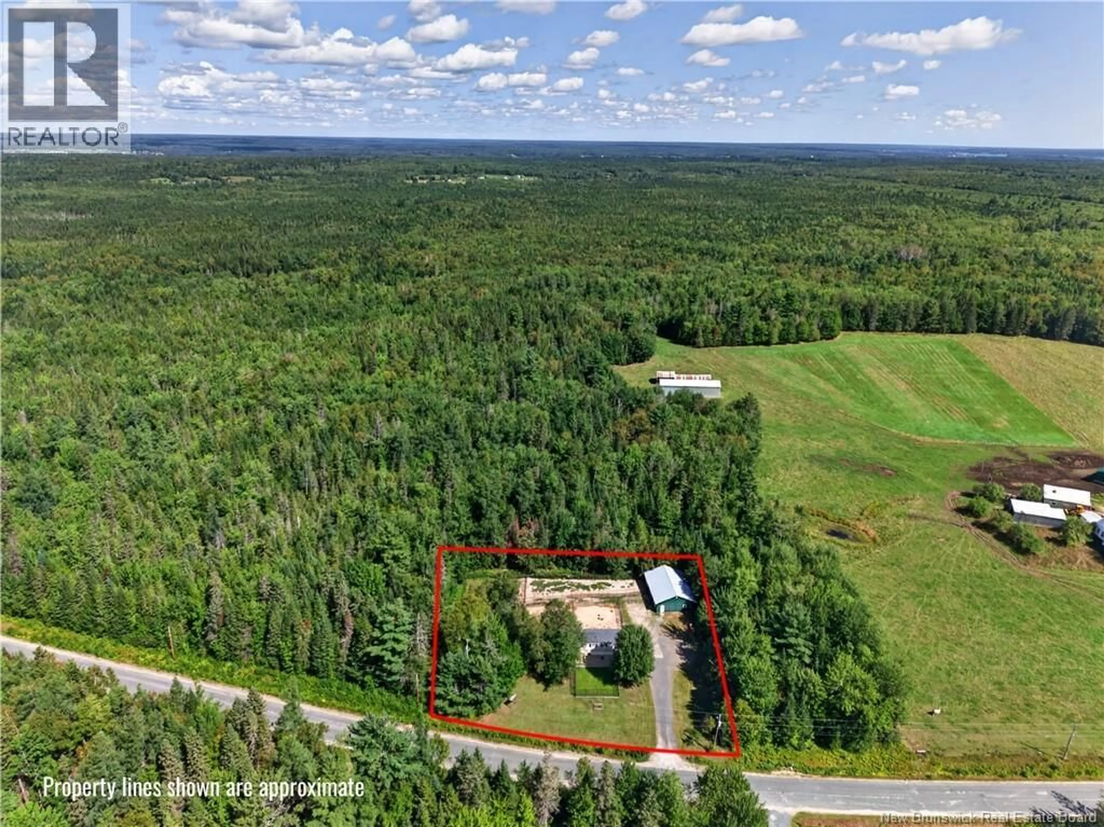 A pic from outside/outdoor area/front of a property/back of a property/a pic from drone, forest/trees view for 418 PARKER ROAD, Parker Road New Brunswick E1V5E6