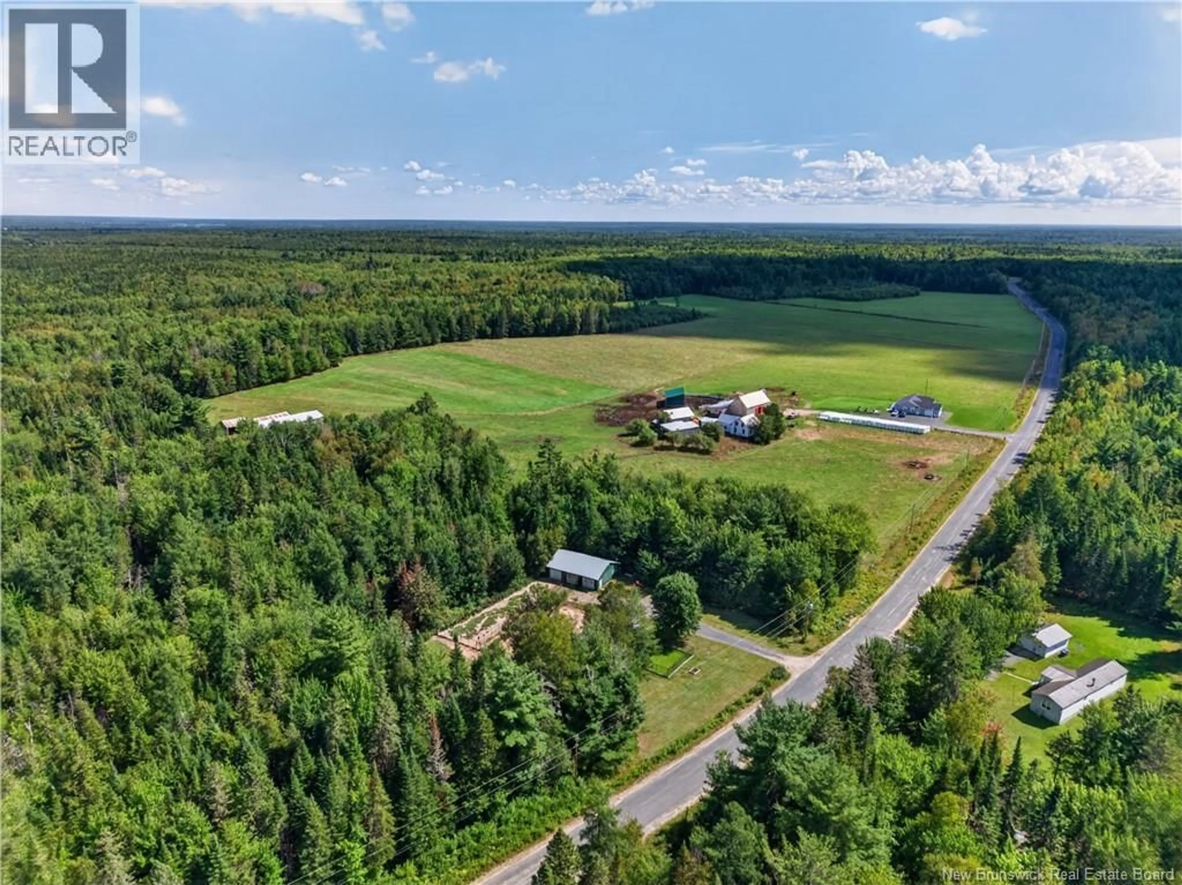 A pic from outside/outdoor area/front of a property/back of a property/a pic from drone, forest/trees view for 418 PARKER ROAD, Parker Road New Brunswick E1V5E6