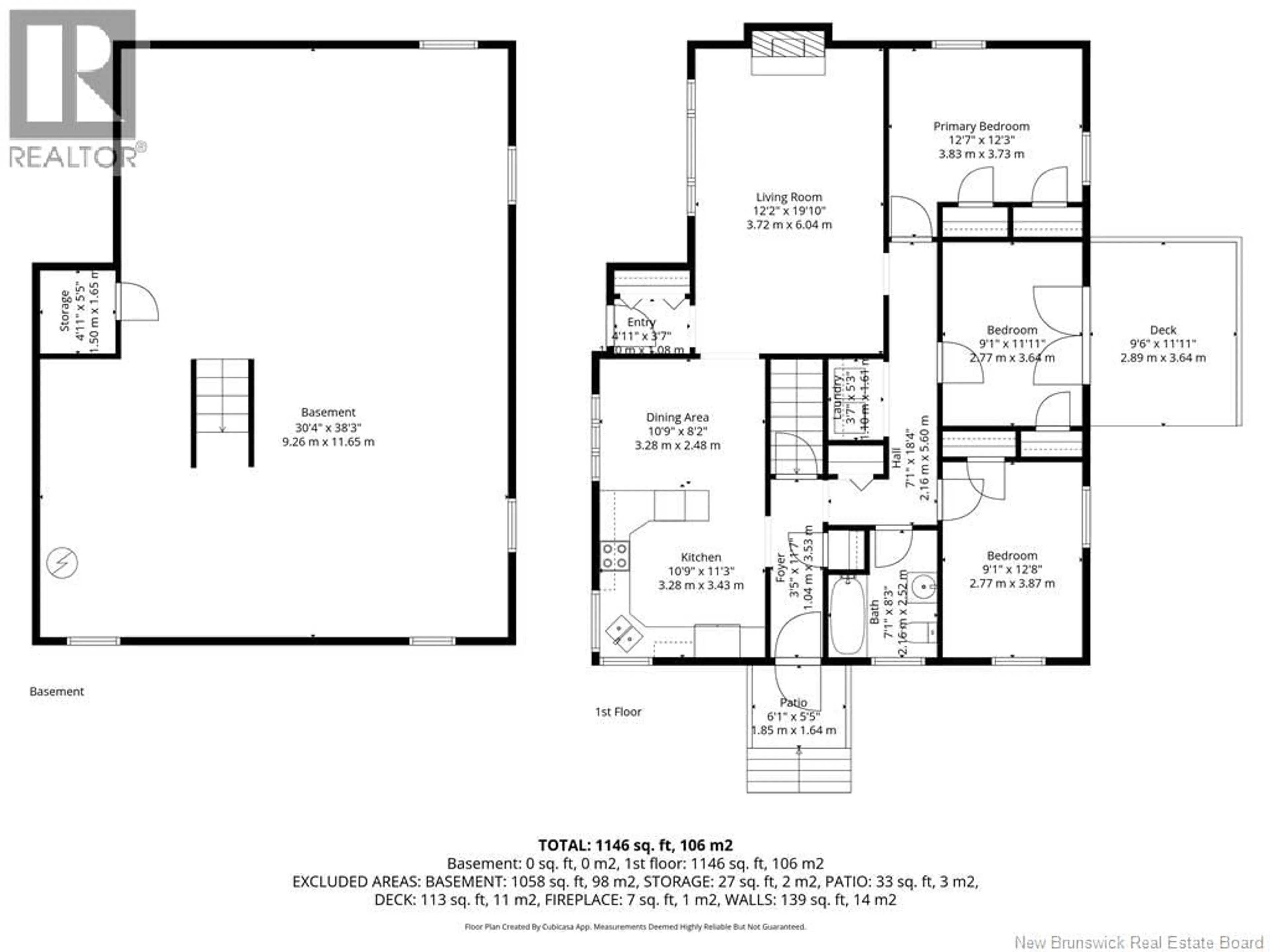 Floor plan for 2260 ACADIE ROAD, Cap-Pelé New Brunswick E4N1C2