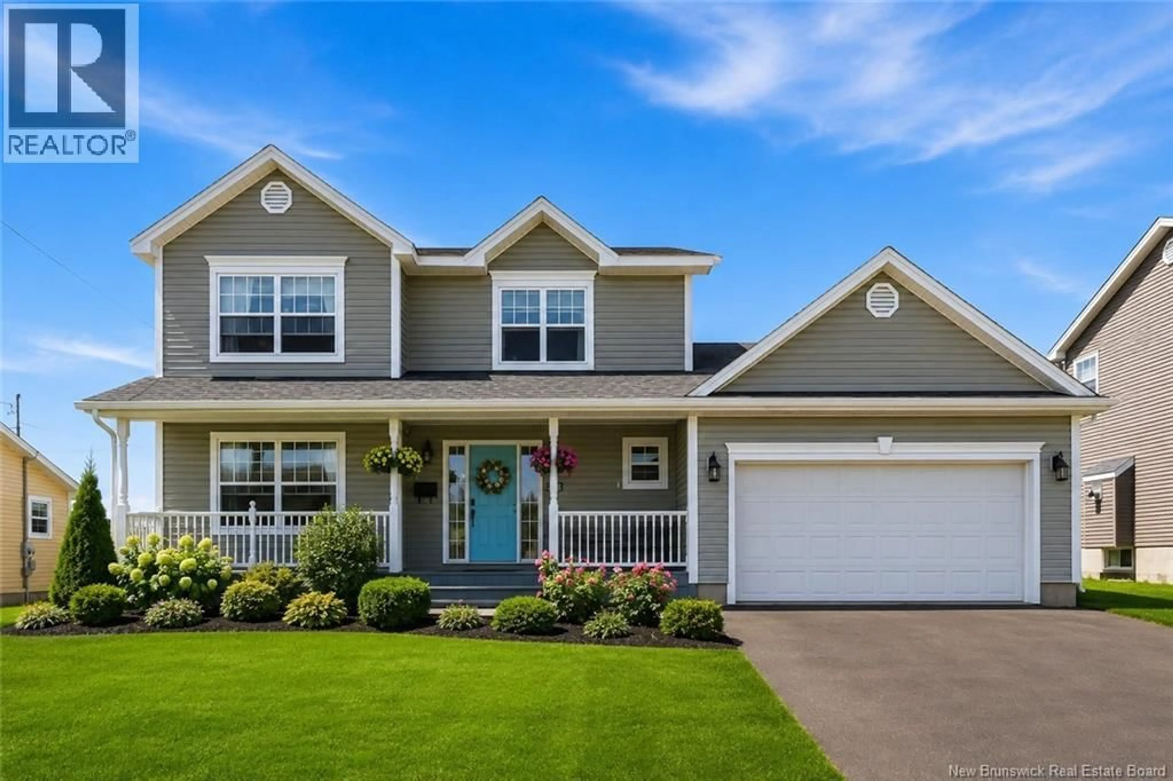 Home with vinyl exterior material, street for 598 EVERGREEN DRIVE, Moncton New Brunswick E1G0K9