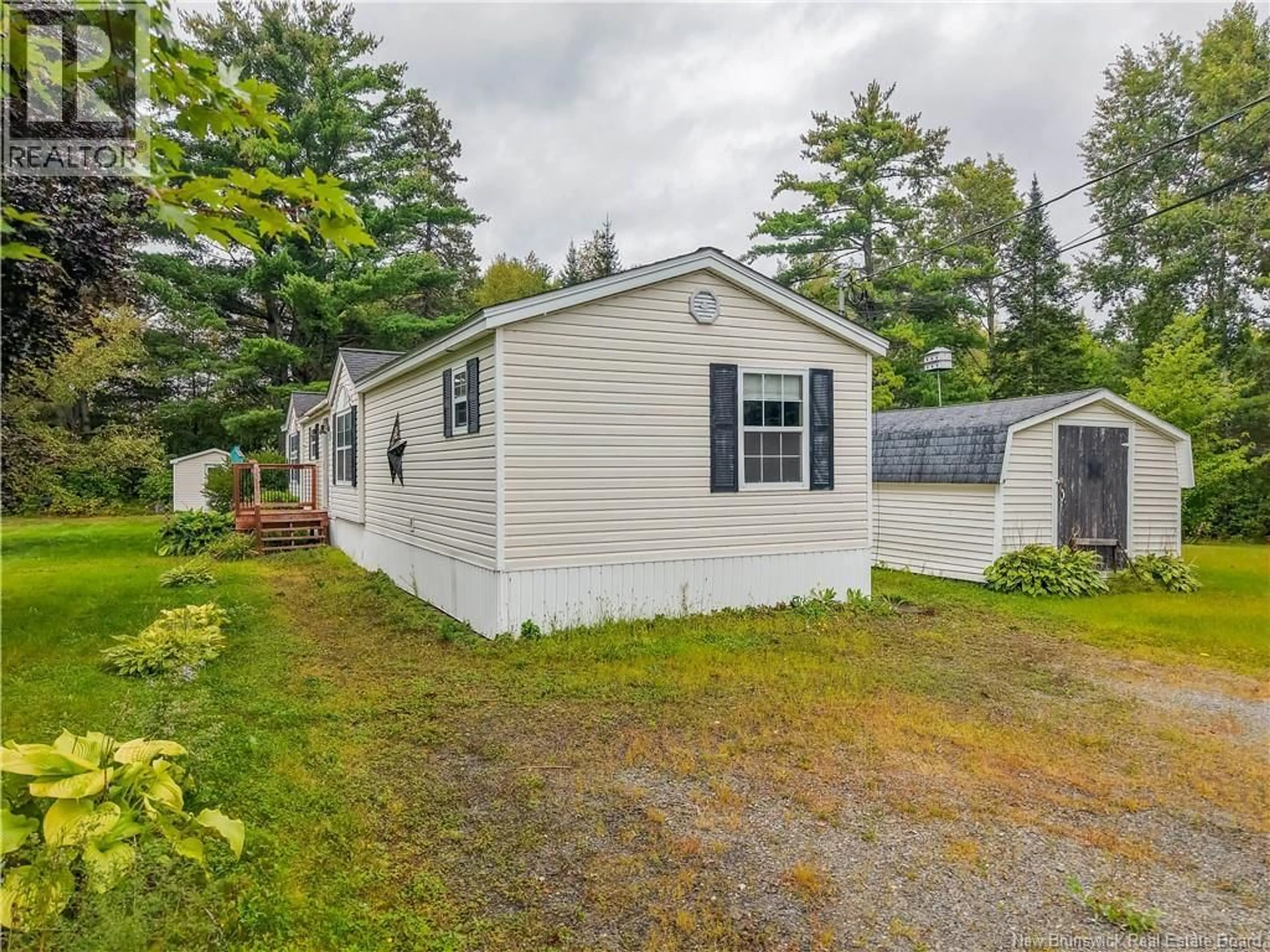 Home with vinyl exterior material, street for 9 CRAB TREE LANE, Maugerville New Brunswick E3A9W4