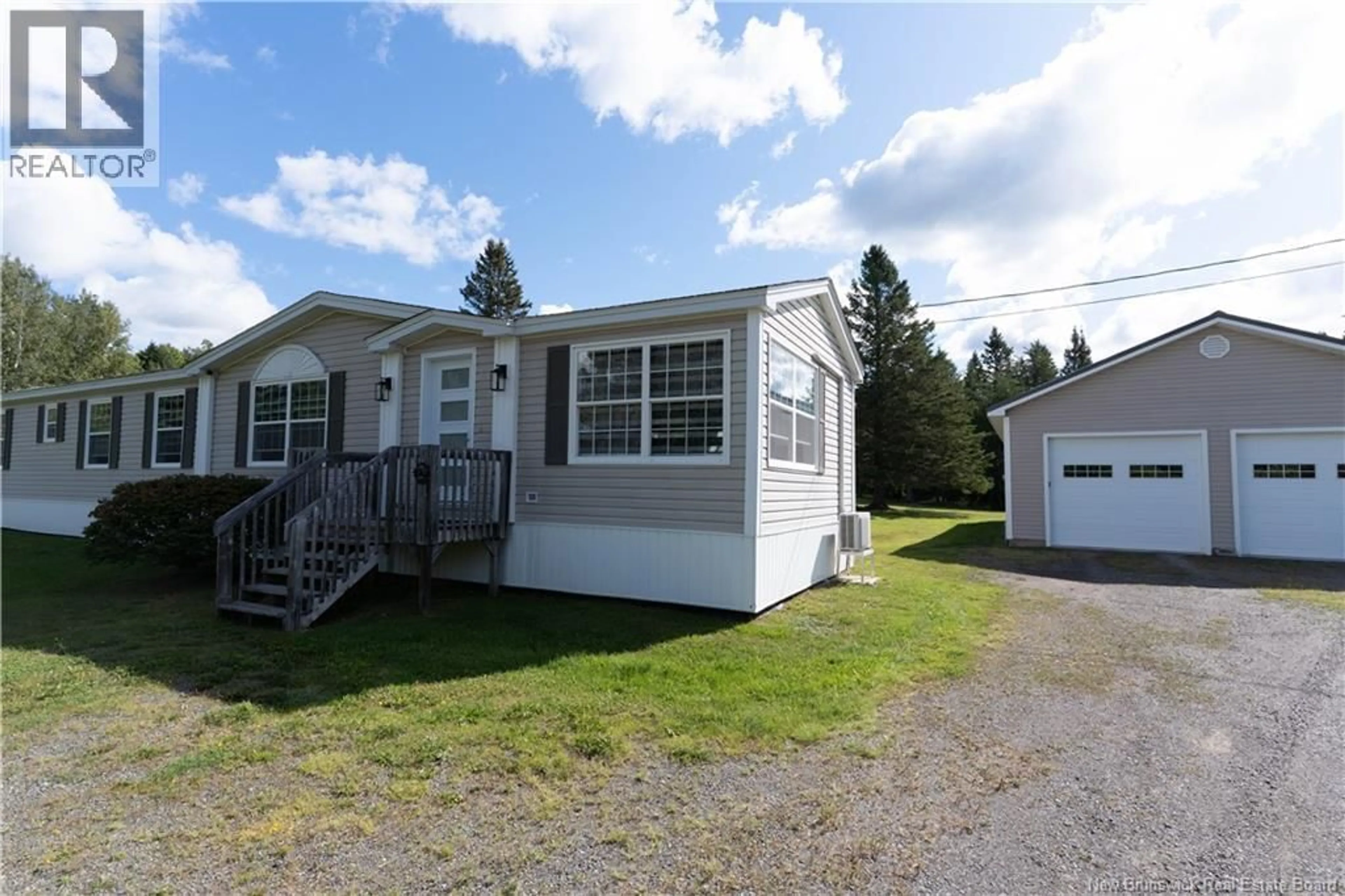 Home with vinyl exterior material, street for 7066 CHEMIN DESHERBIERS, Acadieville New Brunswick E4Y2V5
