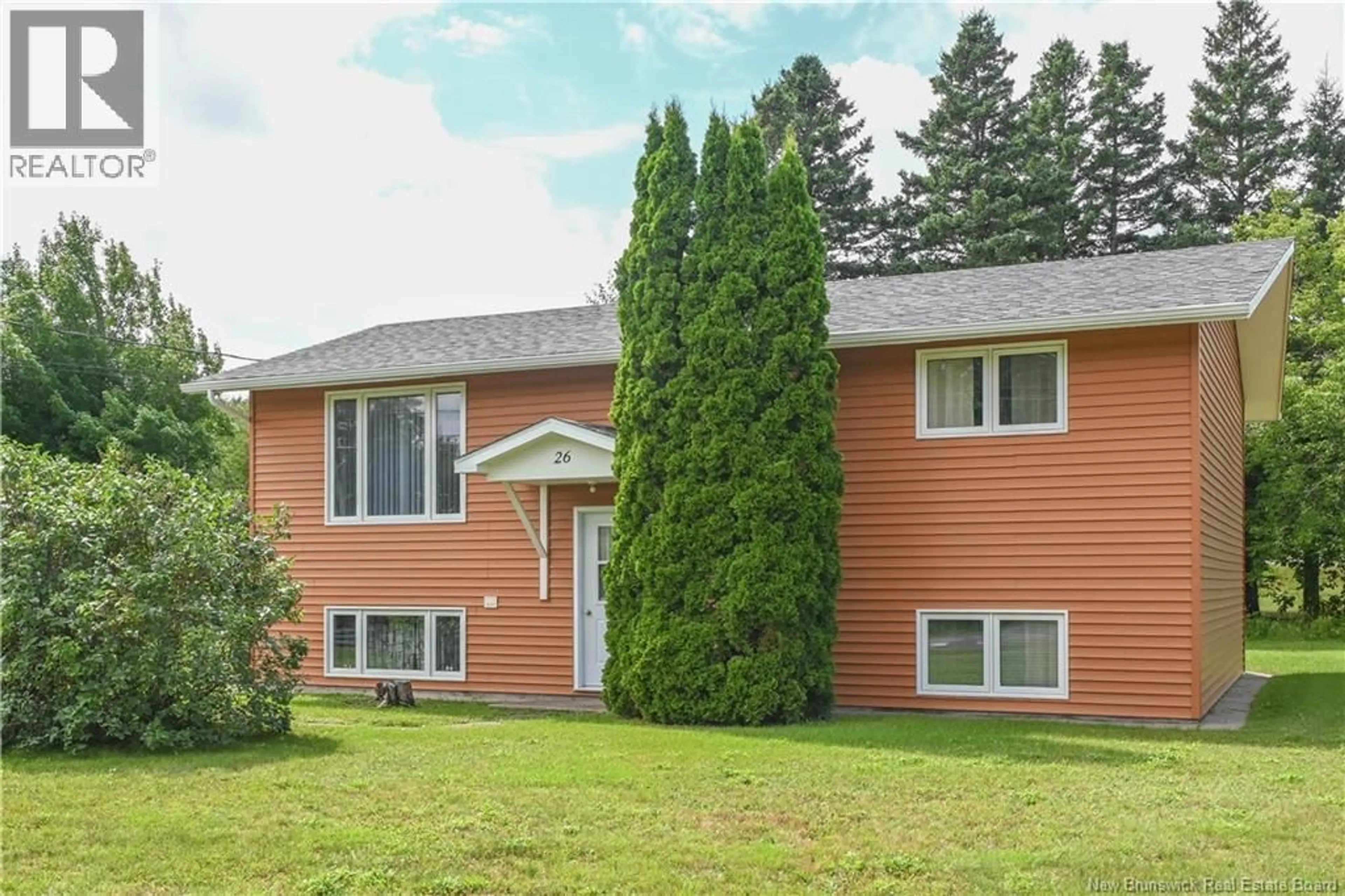 Home with vinyl exterior material, street for 26 DES PATRIOTES STREET, Caraquet New Brunswick E1W1B6