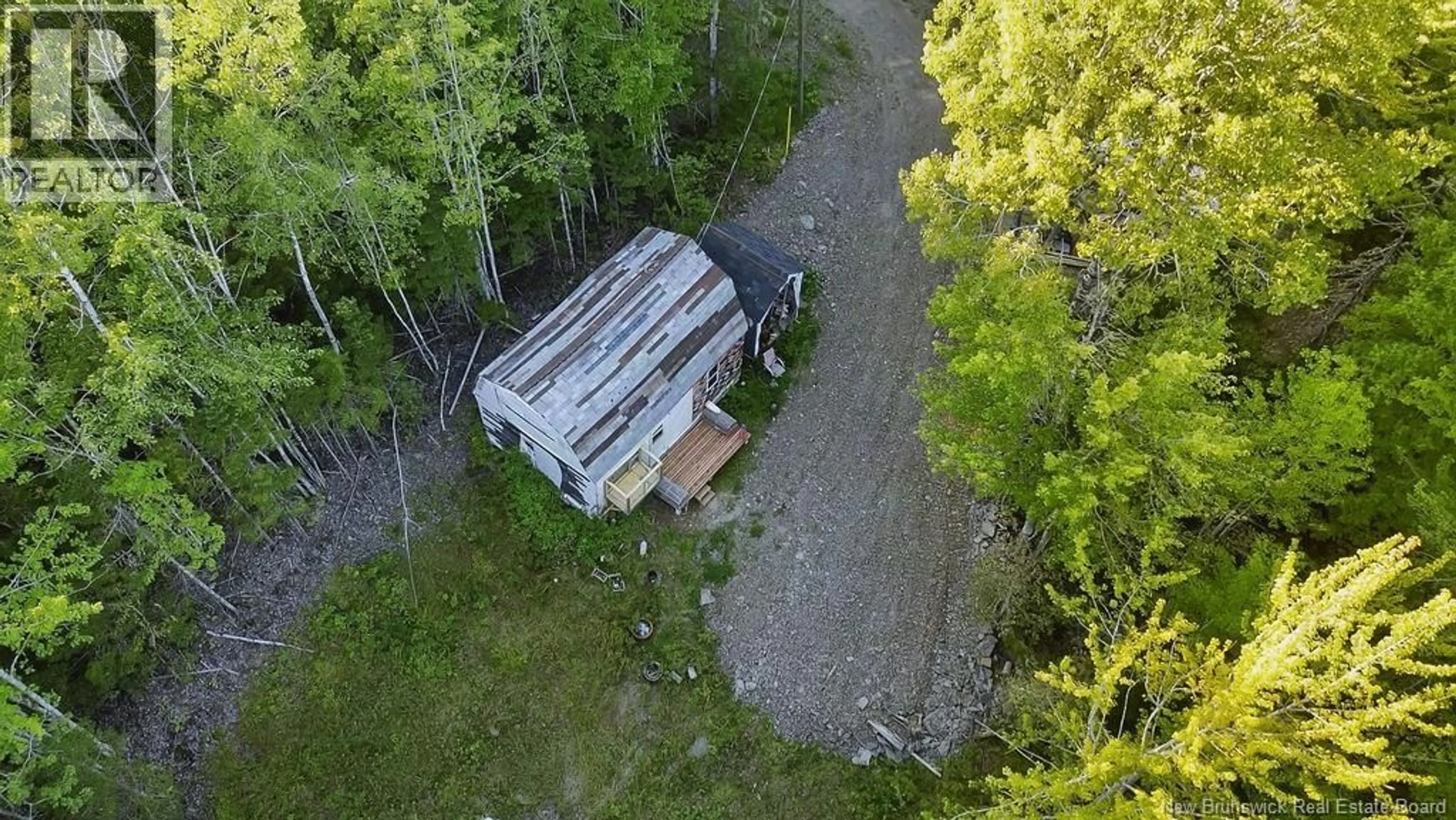 A pic from outside/outdoor area/front of a property/back of a property/a pic from drone, forest/trees view for 12 THORNE BROOK ROAD, Havelock New Brunswick E4Z0G2