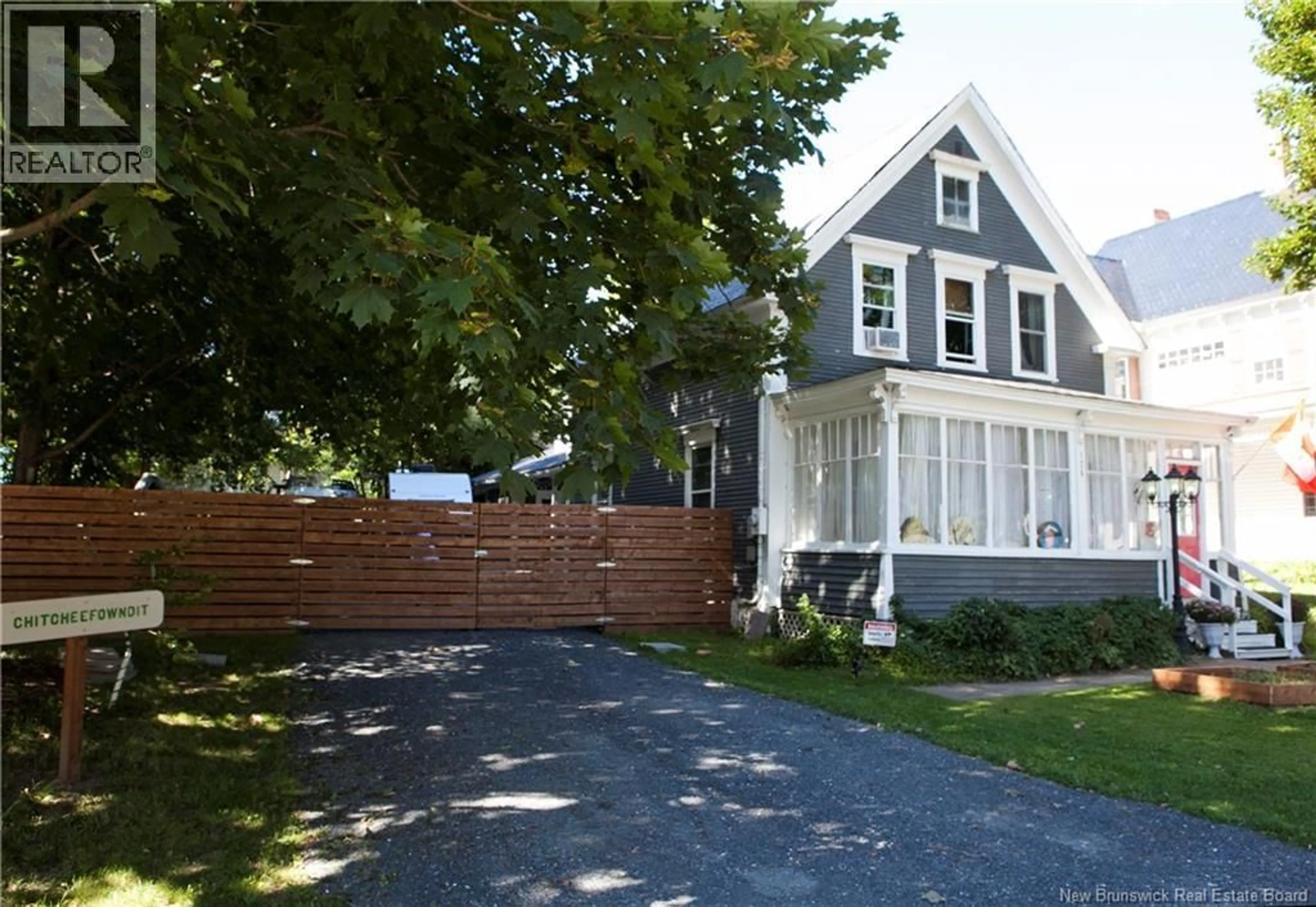 Home with vinyl exterior material, street for 126 BROADWAY STREET, Woodstock New Brunswick E7M1C2