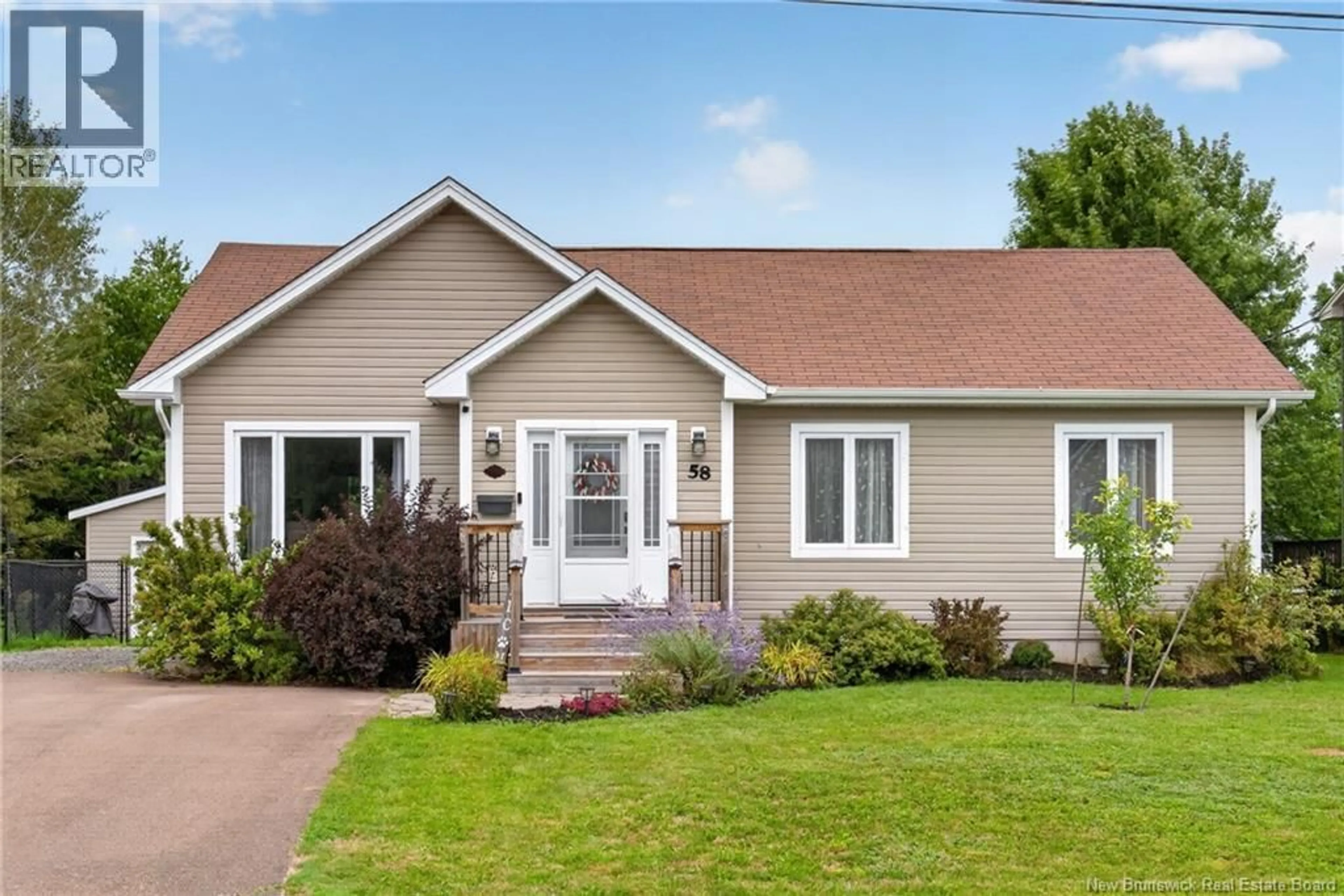 Home with vinyl exterior material, street for 58 BERWICK STREET, Riverview New Brunswick E1B5P4