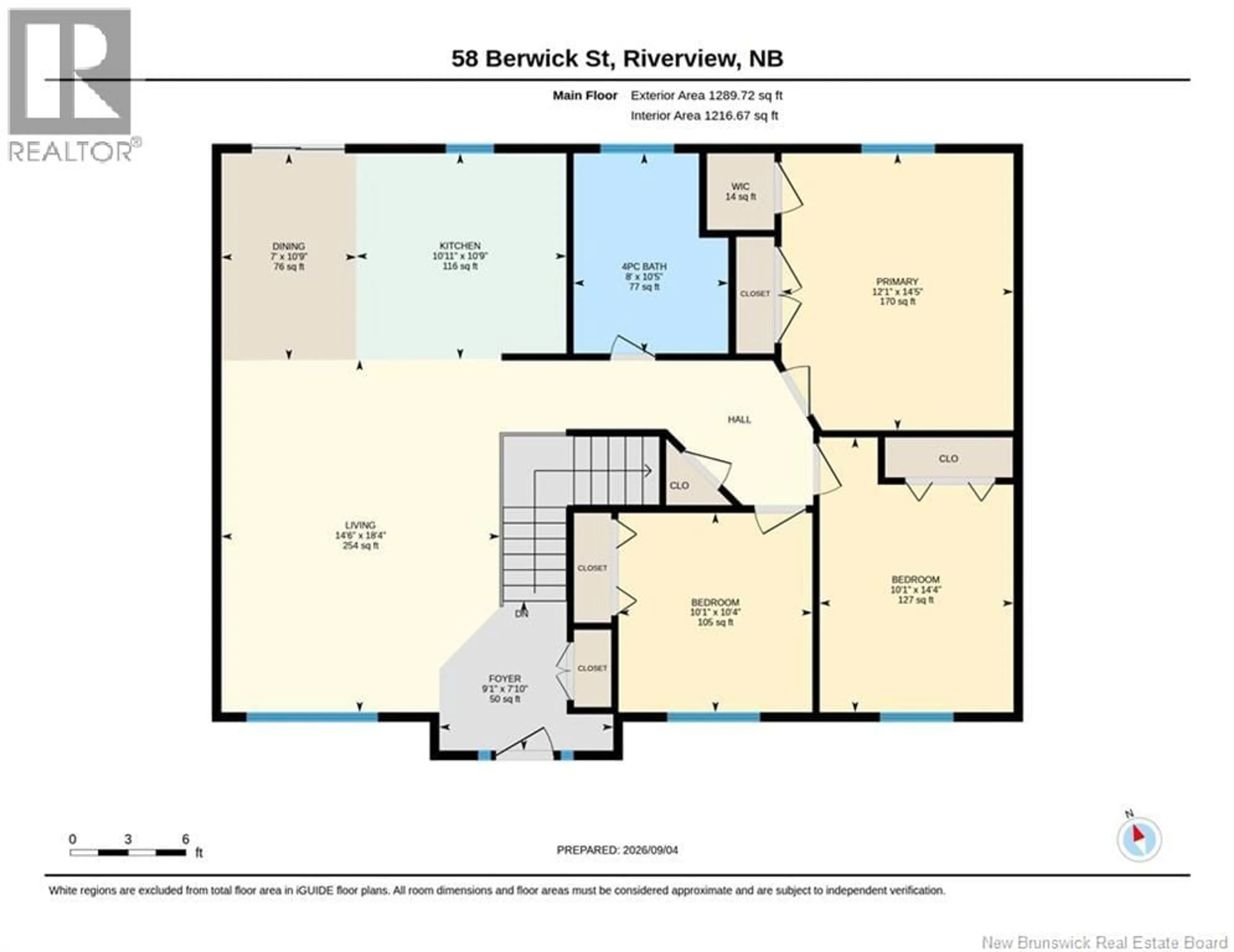 Floor plan for 58 BERWICK STREET, Riverview New Brunswick E1B5P4