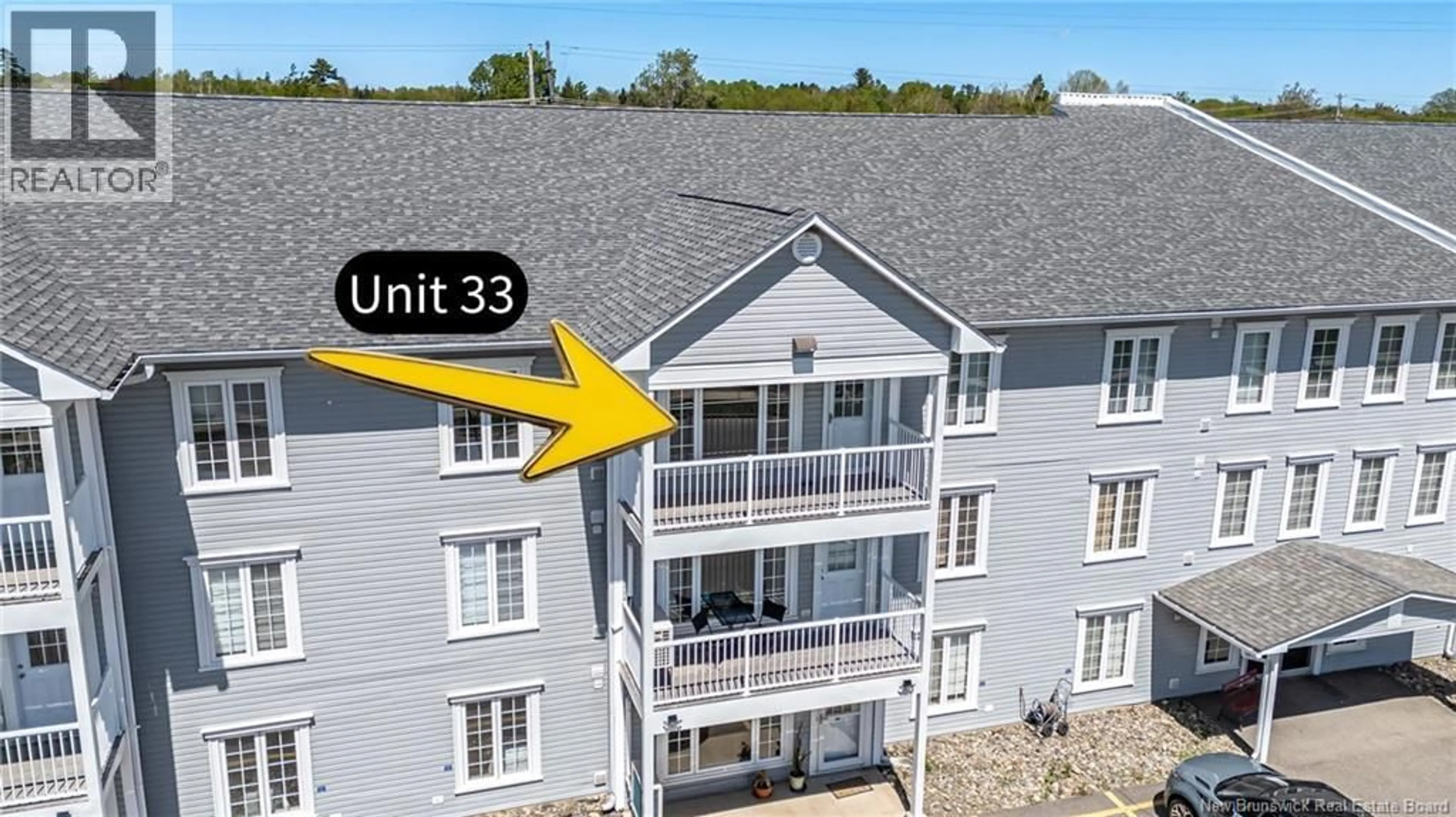 A pic from outside/outdoor area/front of a property/back of a property/a pic from drone, building for 33 - 185 REYNOLDS STREET, Fredericton New Brunswick E3A0K7