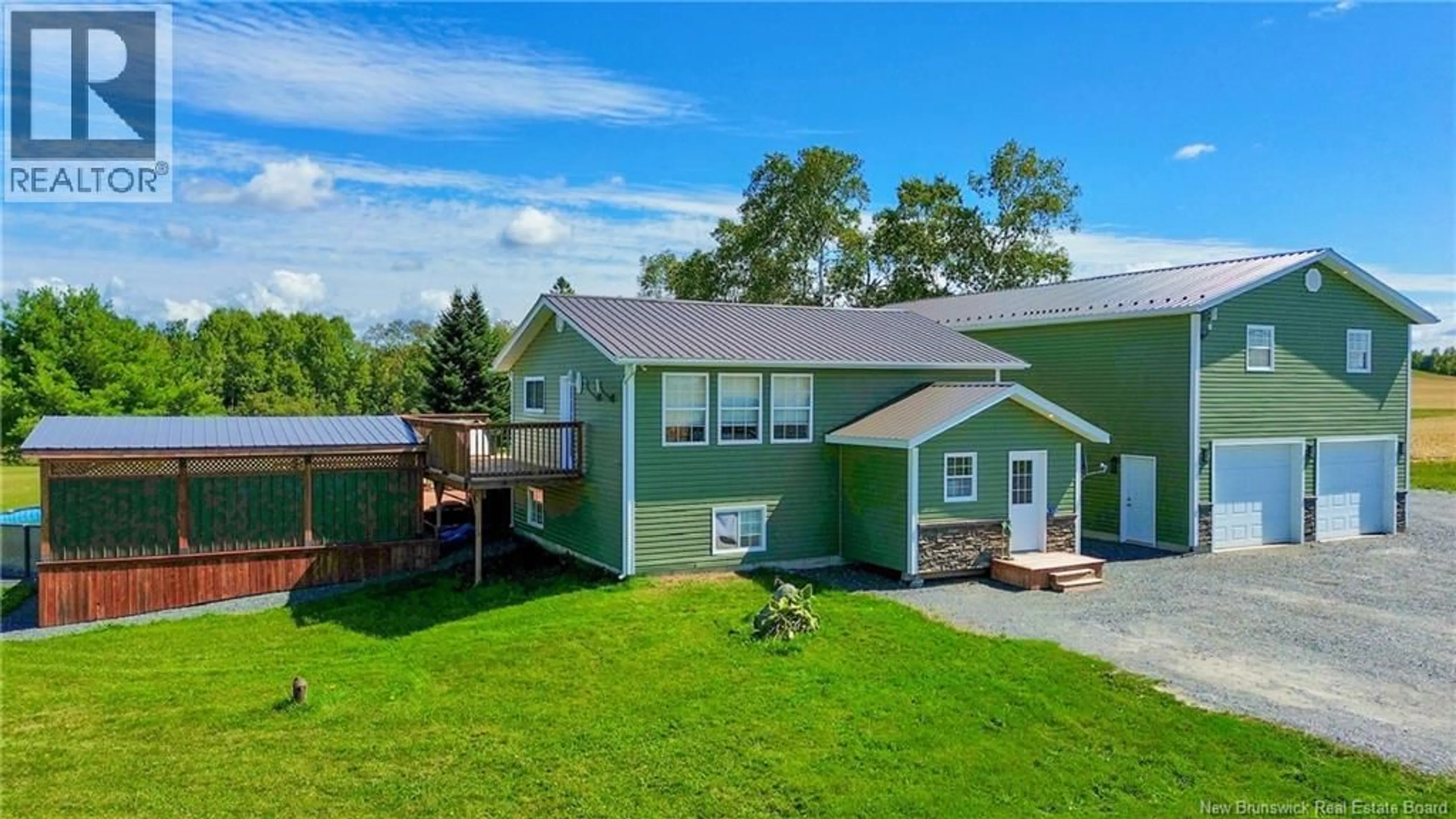 A pic from outside/outdoor area/front of a property/back of a property/a pic from drone, water/lake/river/ocean view for 520 WILMOT ROAD, Wilmot New Brunswick E7P2W7