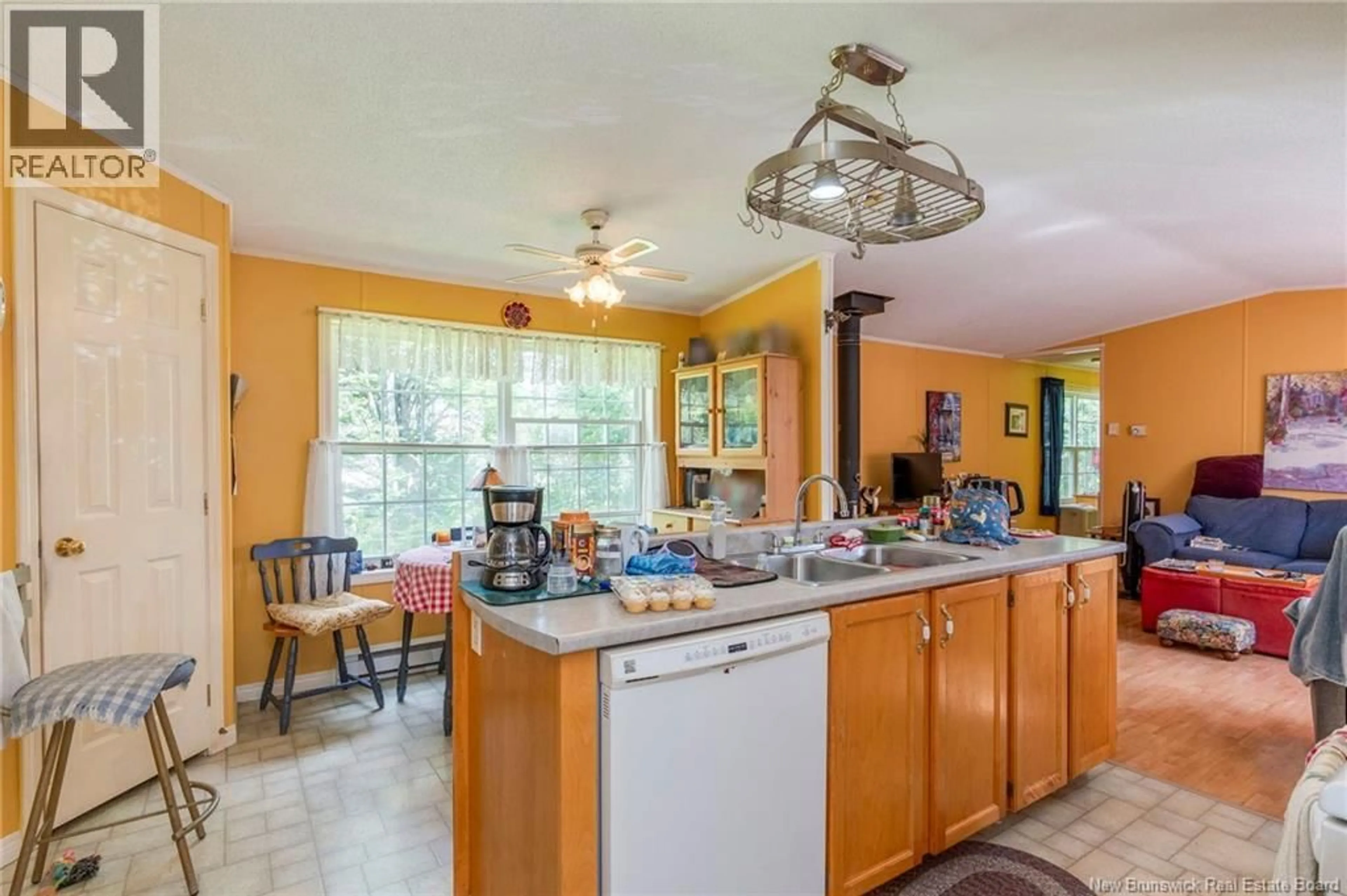 Open concept kitchen, ceramic/tile floor for 1 HOLLY STREET, Baxters Corner New Brunswick E2S2M9