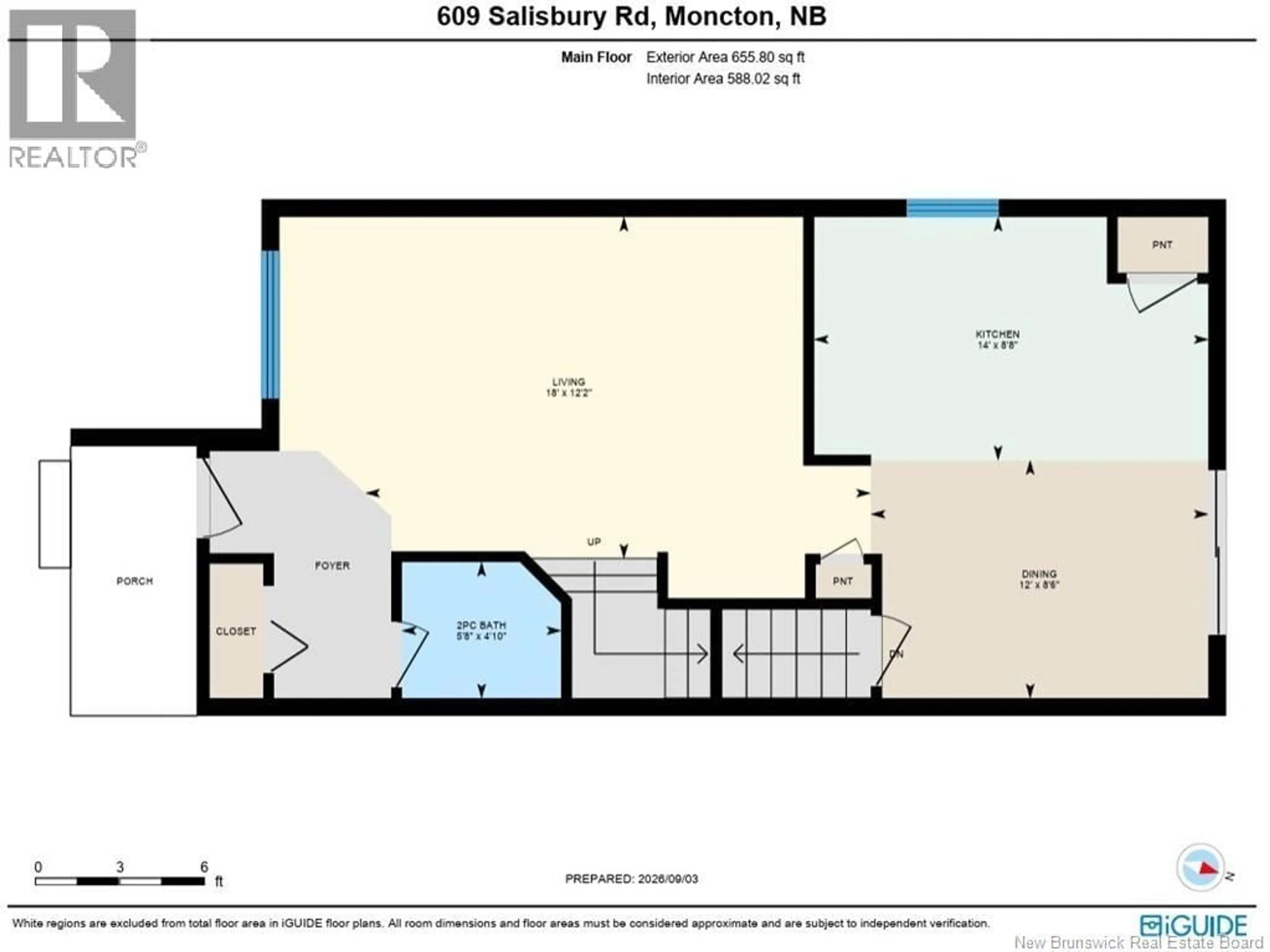 Floor plan for 609 SALISBURY ROAD, Moncton New Brunswick E1E1B9