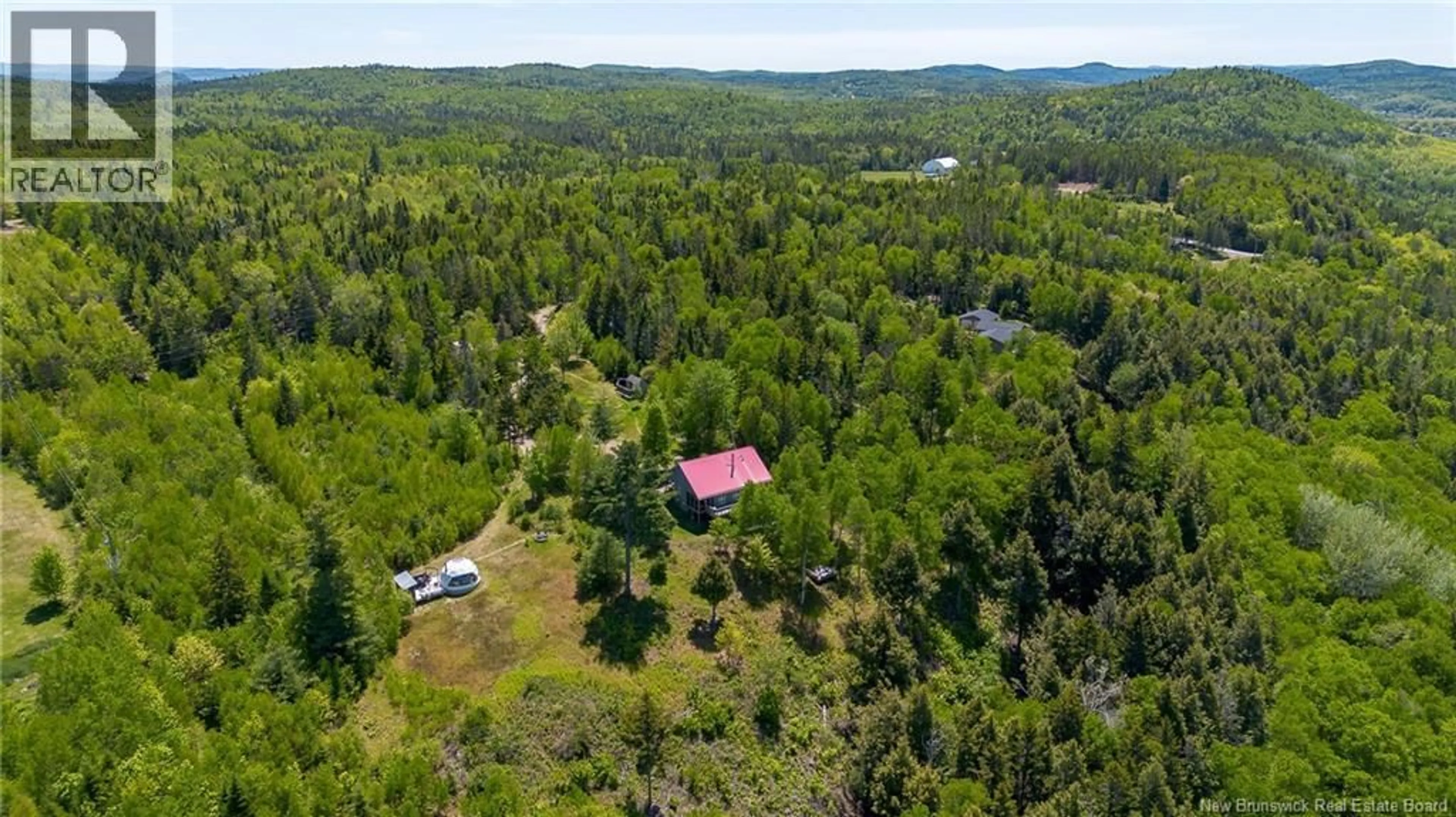 A pic from outside/outdoor area/front of a property/back of a property/a pic from drone, forest/trees view for 25 BELL HILL ROAD, Long Point New Brunswick E5N7W5