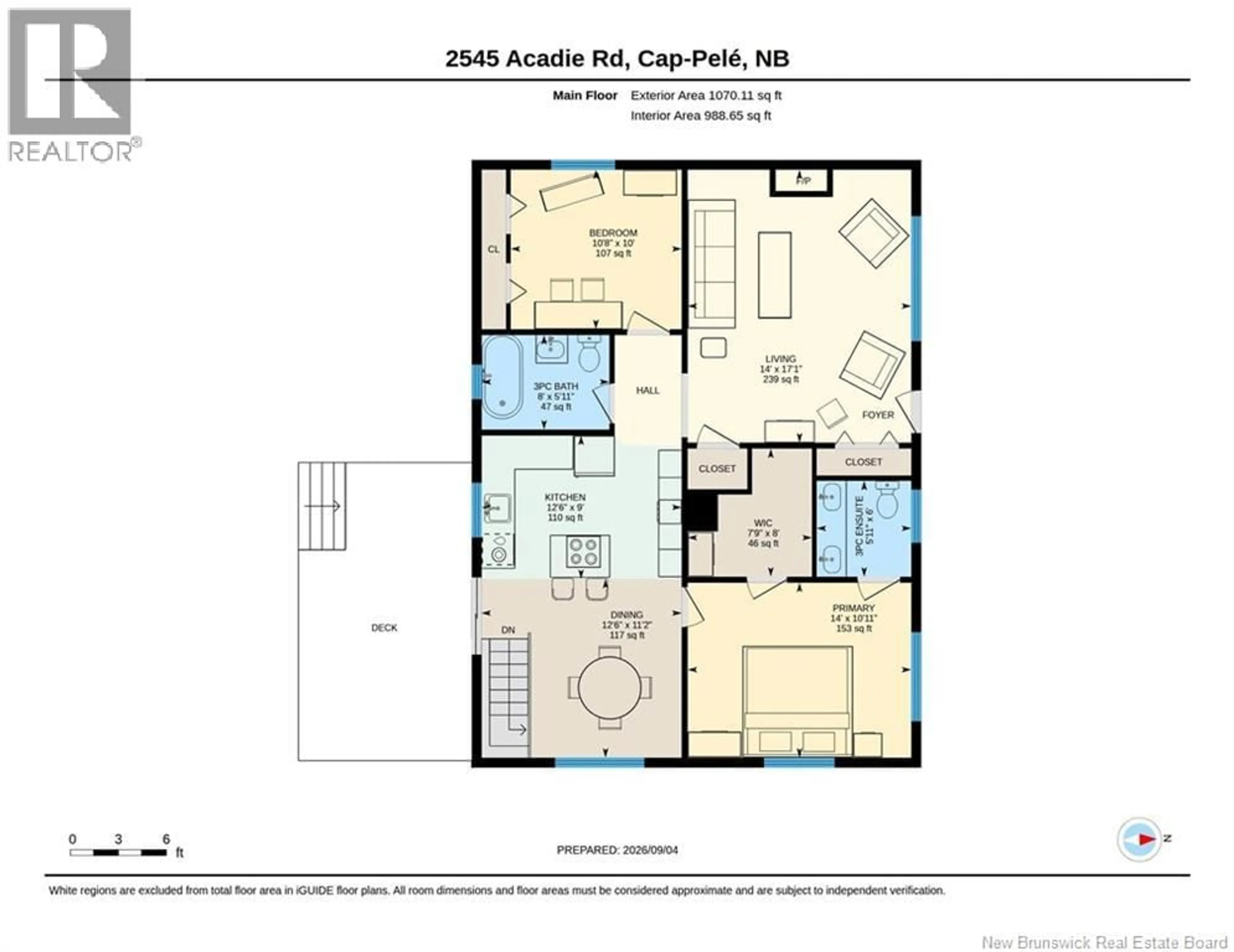 Floor plan for 2545 ACADIE ROAD, Cap-Pelé New Brunswick E4N1B7