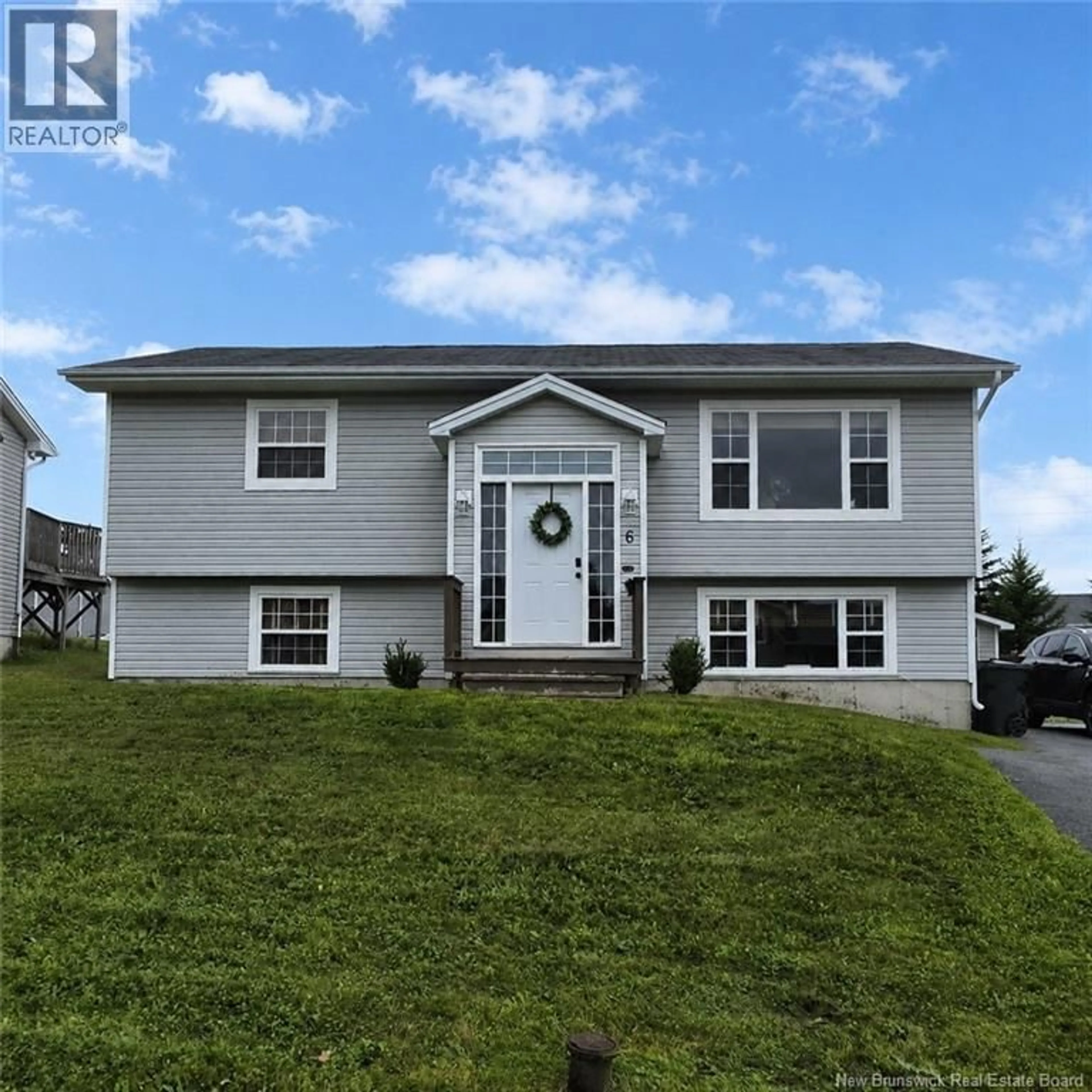 Home with vinyl exterior material, street for 6 FALCON, Saint John New Brunswick E2J0C4
