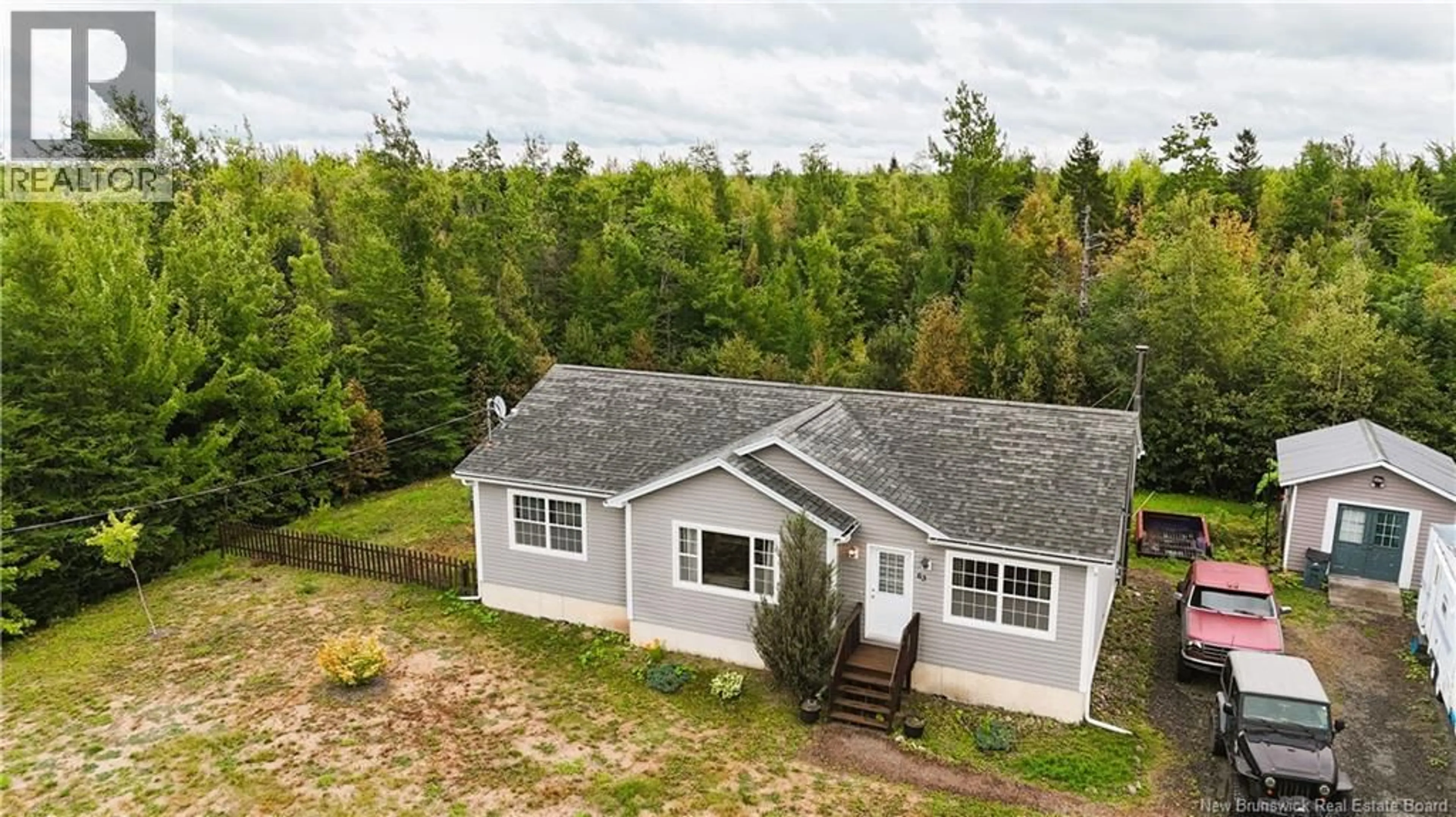 A pic from outside/outdoor area/front of a property/back of a property/a pic from drone, unknown for 63 BRANDON STREET, Rusagonis New Brunswick E3G0M5
