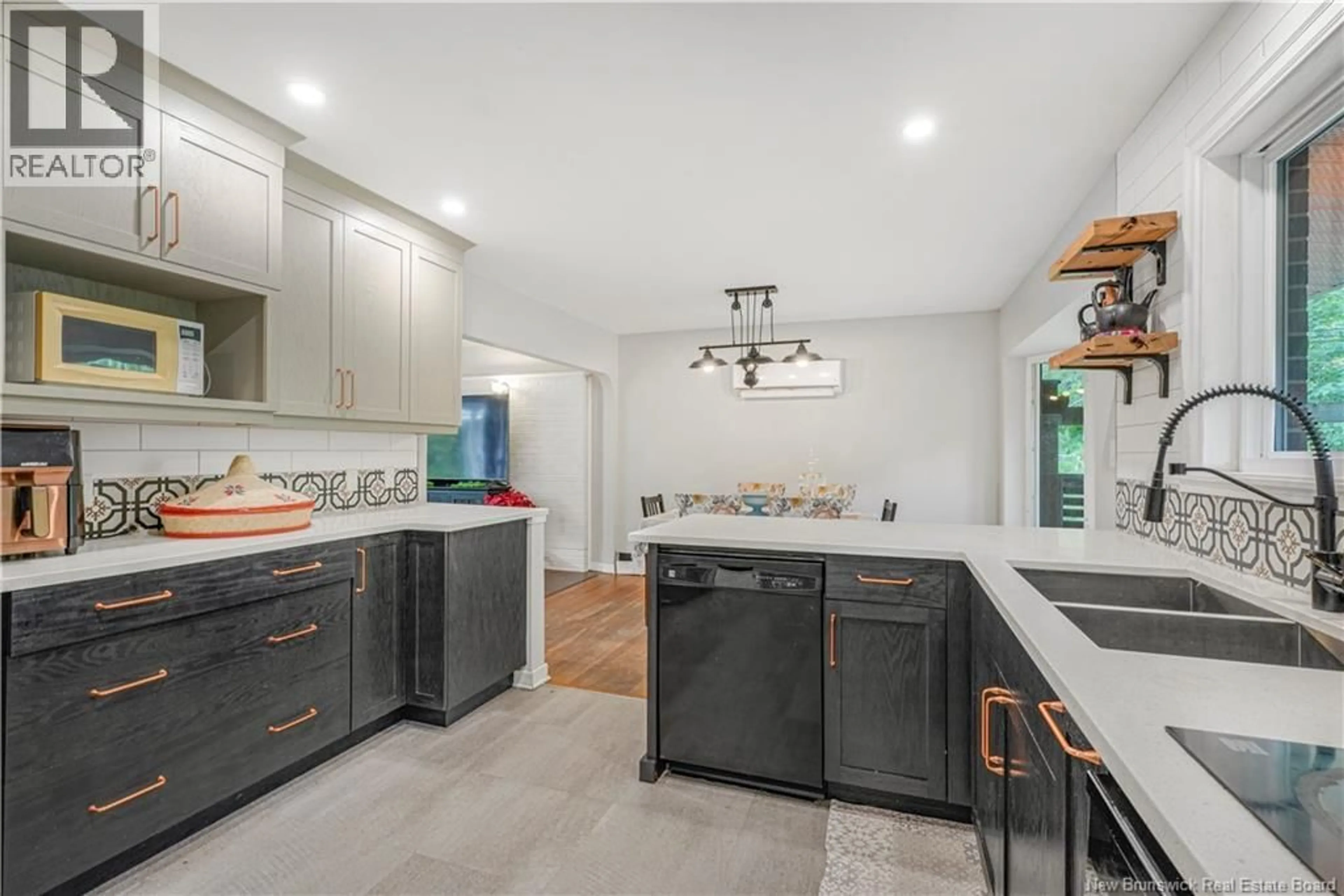Open concept kitchen, ceramic/tile floor for 1019 YORK STREET, Fredericton New Brunswick E3B3S4