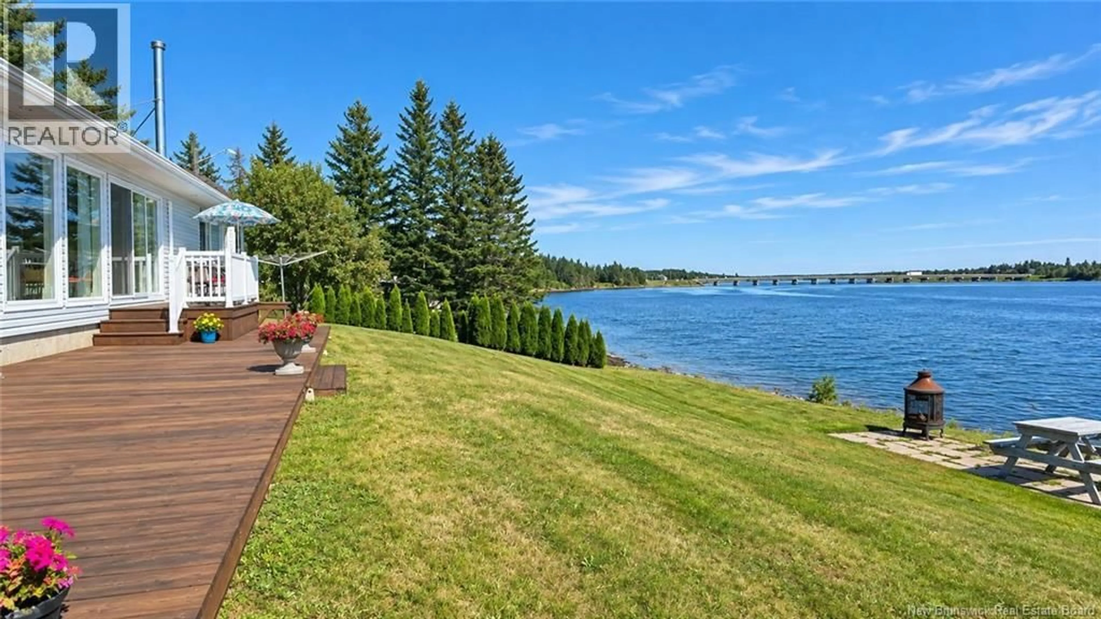 Patio, water/lake/river/ocean view for 894 RUE DES CHALETS STREET, Tracadie New Brunswick E1X1C4